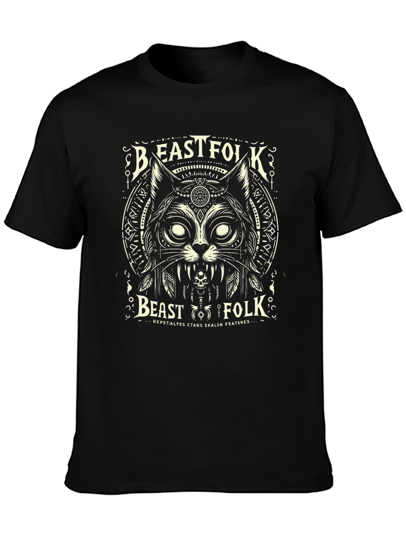 Beastfolk Graphic Tee - Black Cotton T-Shirt