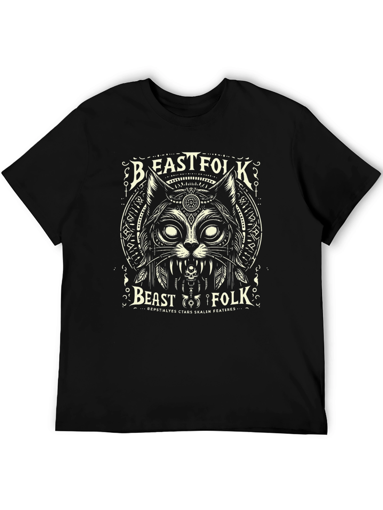 Beastfolk Graphic Tee - Black Cotton T-Shirt