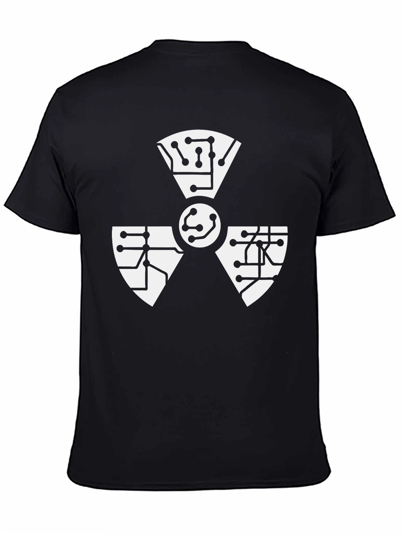 Tech Hazard Symbol T-Shirt - Black Cotton Blend