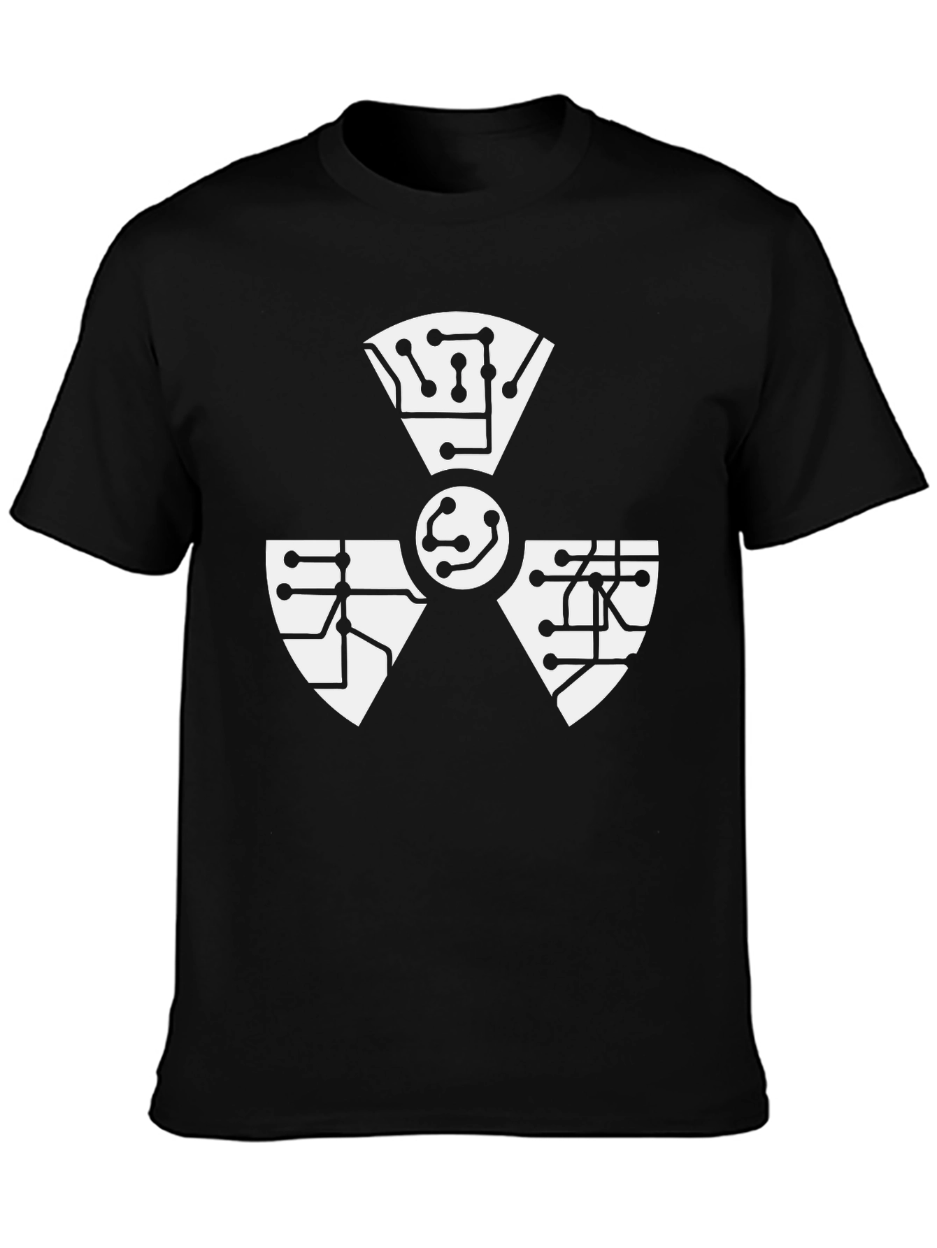 Tech Hazard Symbol T-Shirt - Black Cotton Blend