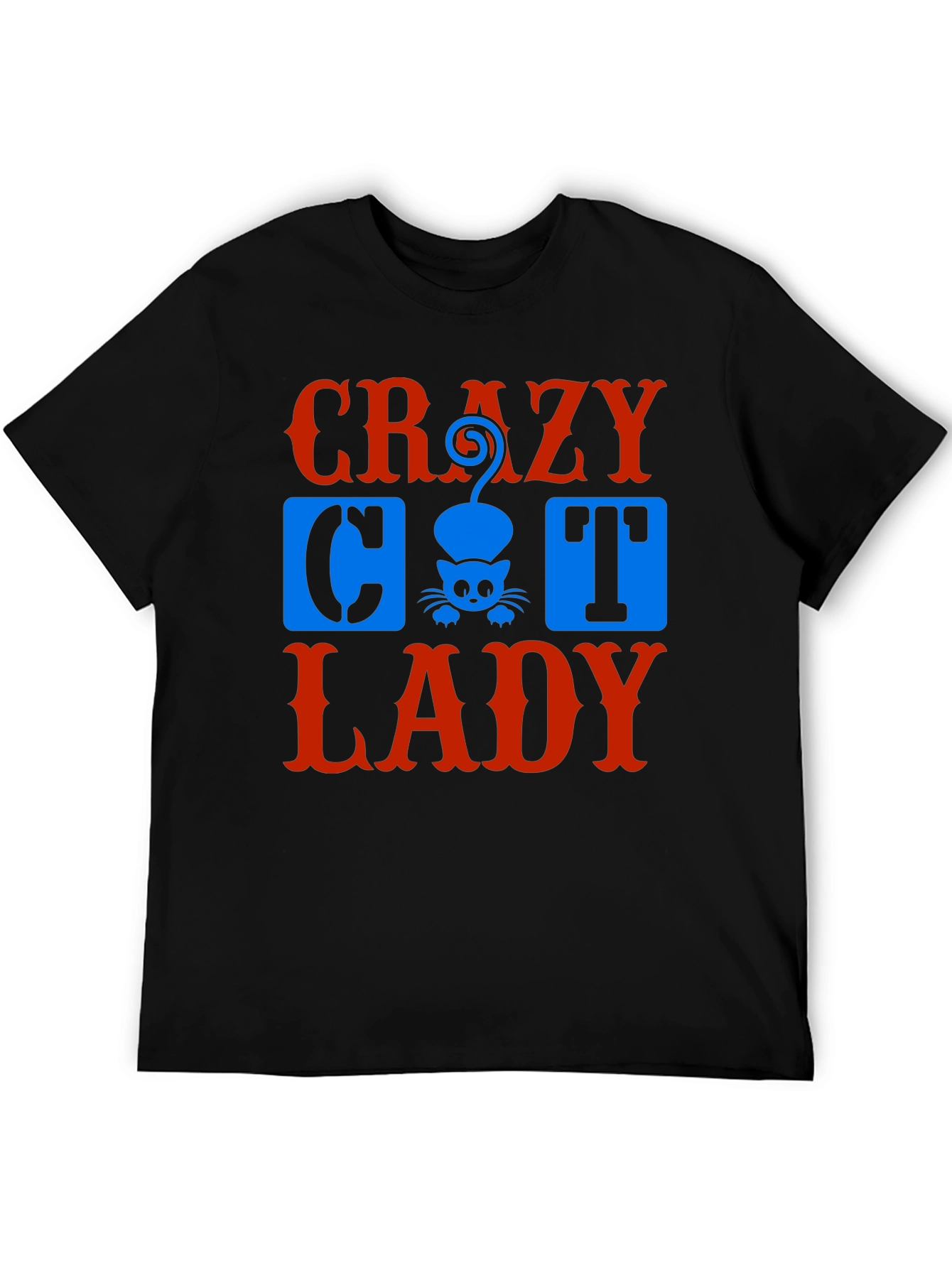 Crazy Cat Lady Graphic Tee - Unisex Black T-Shirt