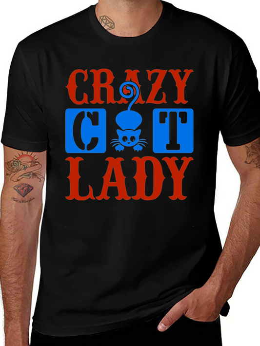 Crazy Cat Lady Graphic Tee - Unisex Black T-Shirt