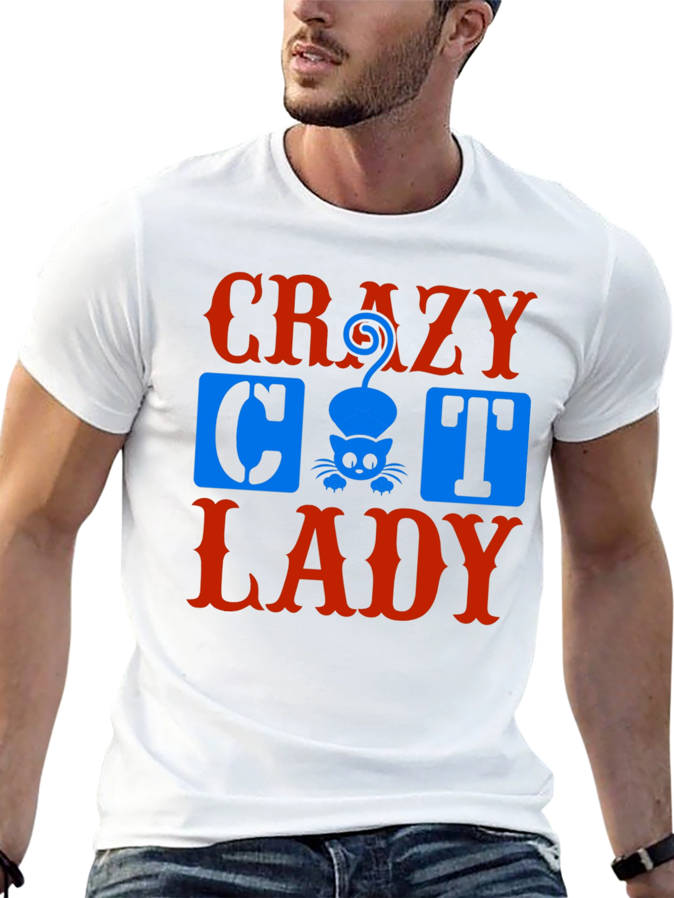 Crazy Cat Lady Graphic Tee - Unisex Black T-Shirt
