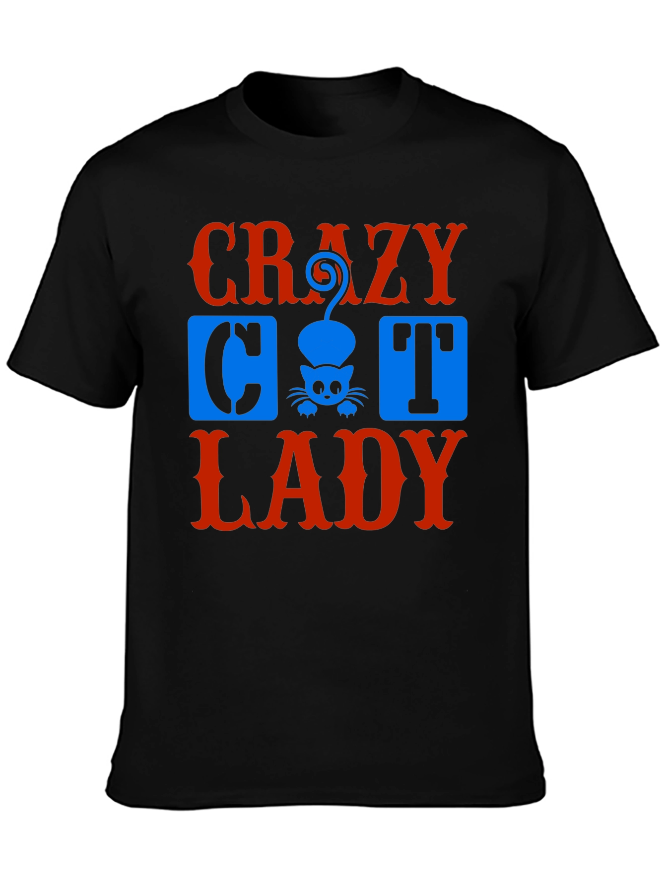Crazy Cat Lady Graphic Tee - Unisex Black T-Shirt