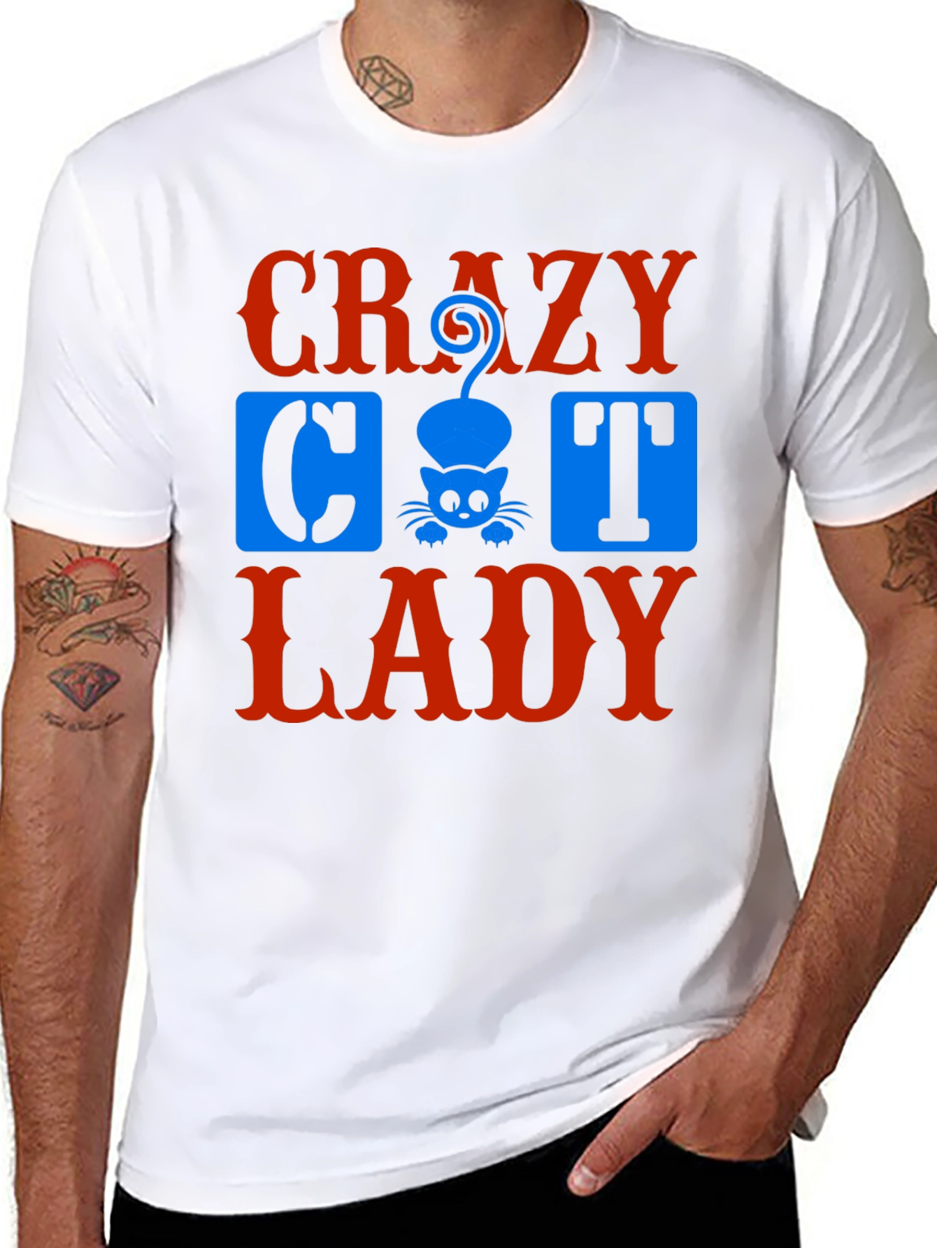 Crazy Cat Lady Graphic Tee - Unisex Black T-Shirt