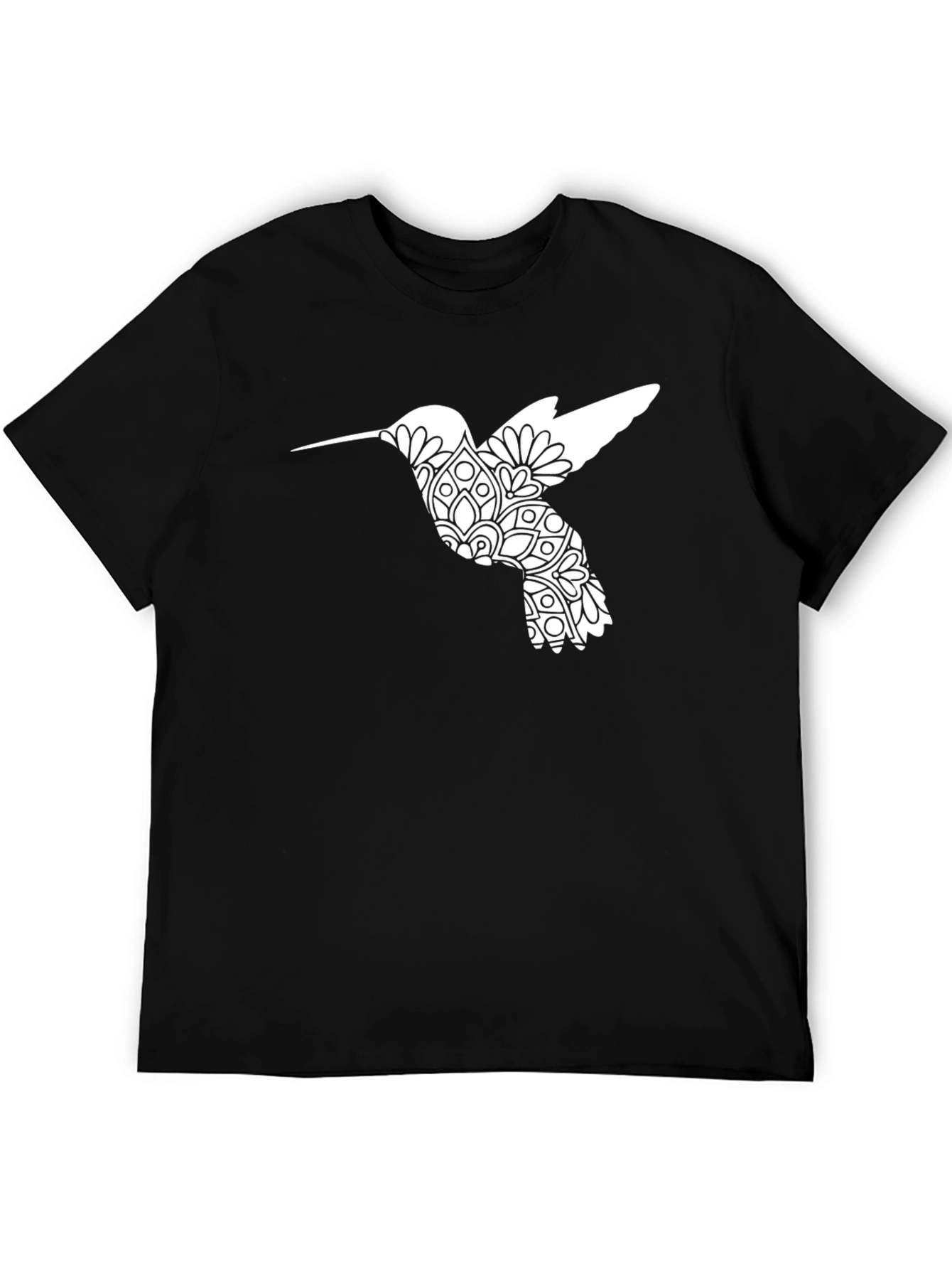 Hummingbird Mandala Graphic Tee - Black