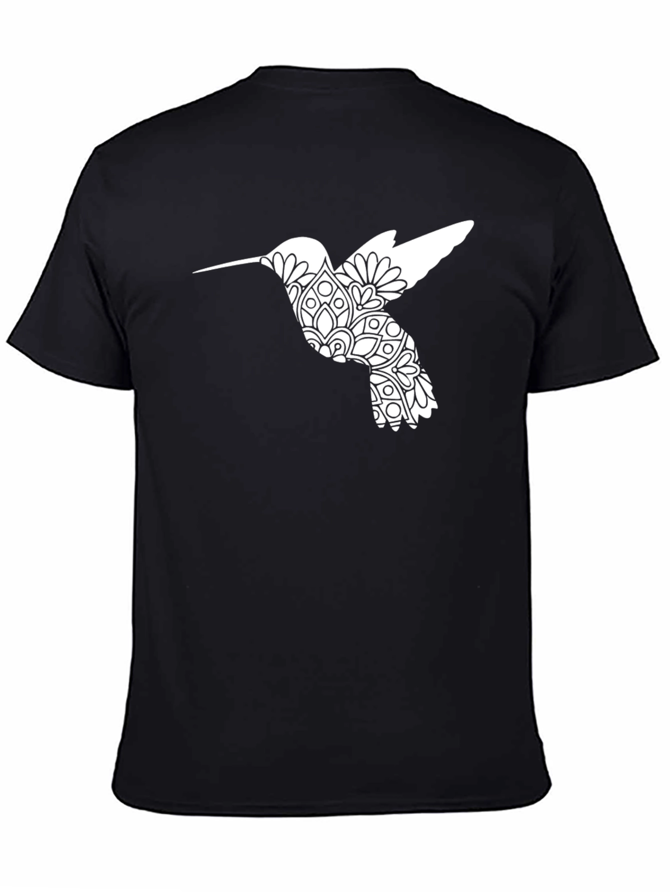 Hummingbird Mandala Graphic Tee - Black