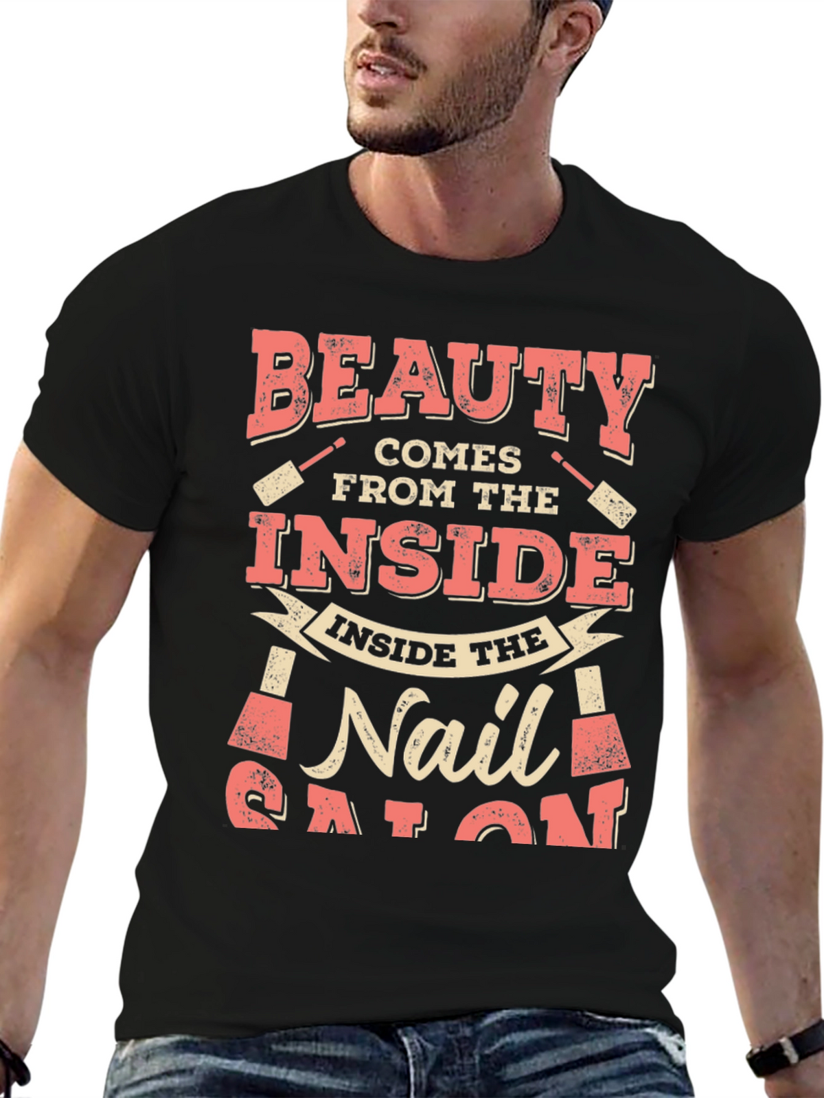Beauty Comes From the Inside Nail Salon T-Shirt