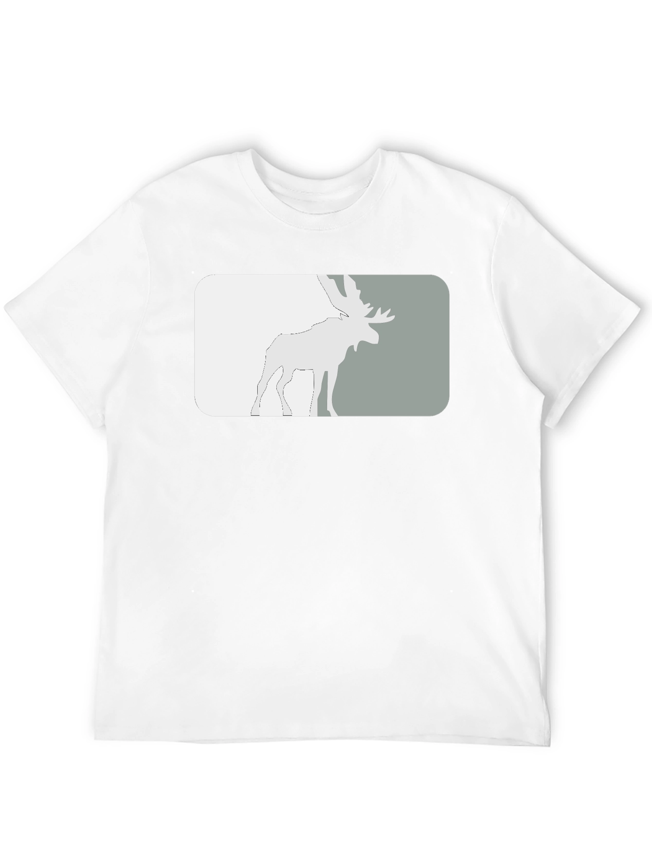 Moose Silhouette Graphic Tee - Black