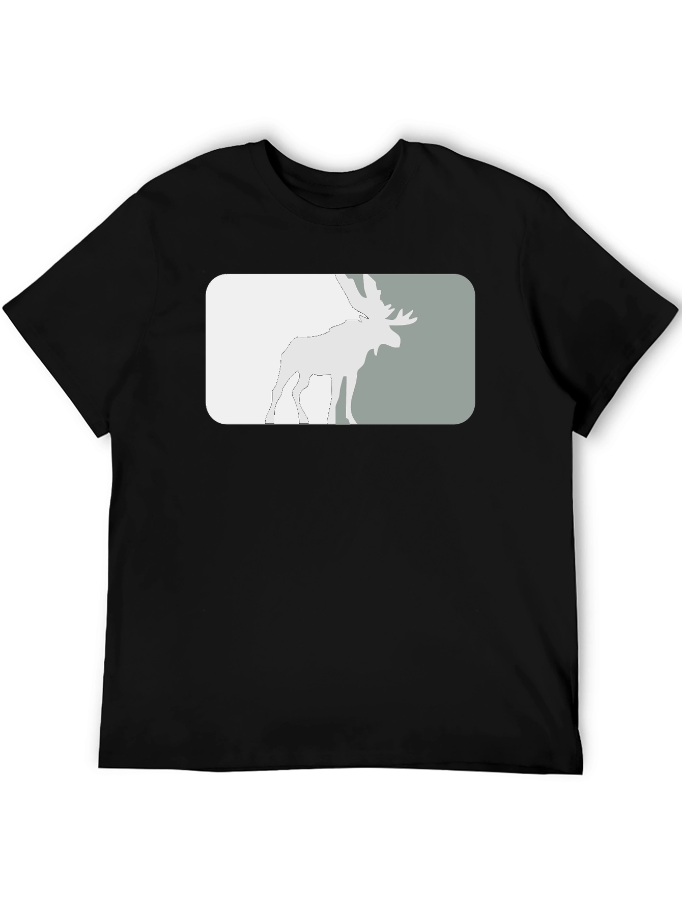 Moose Silhouette Graphic Tee - Black
