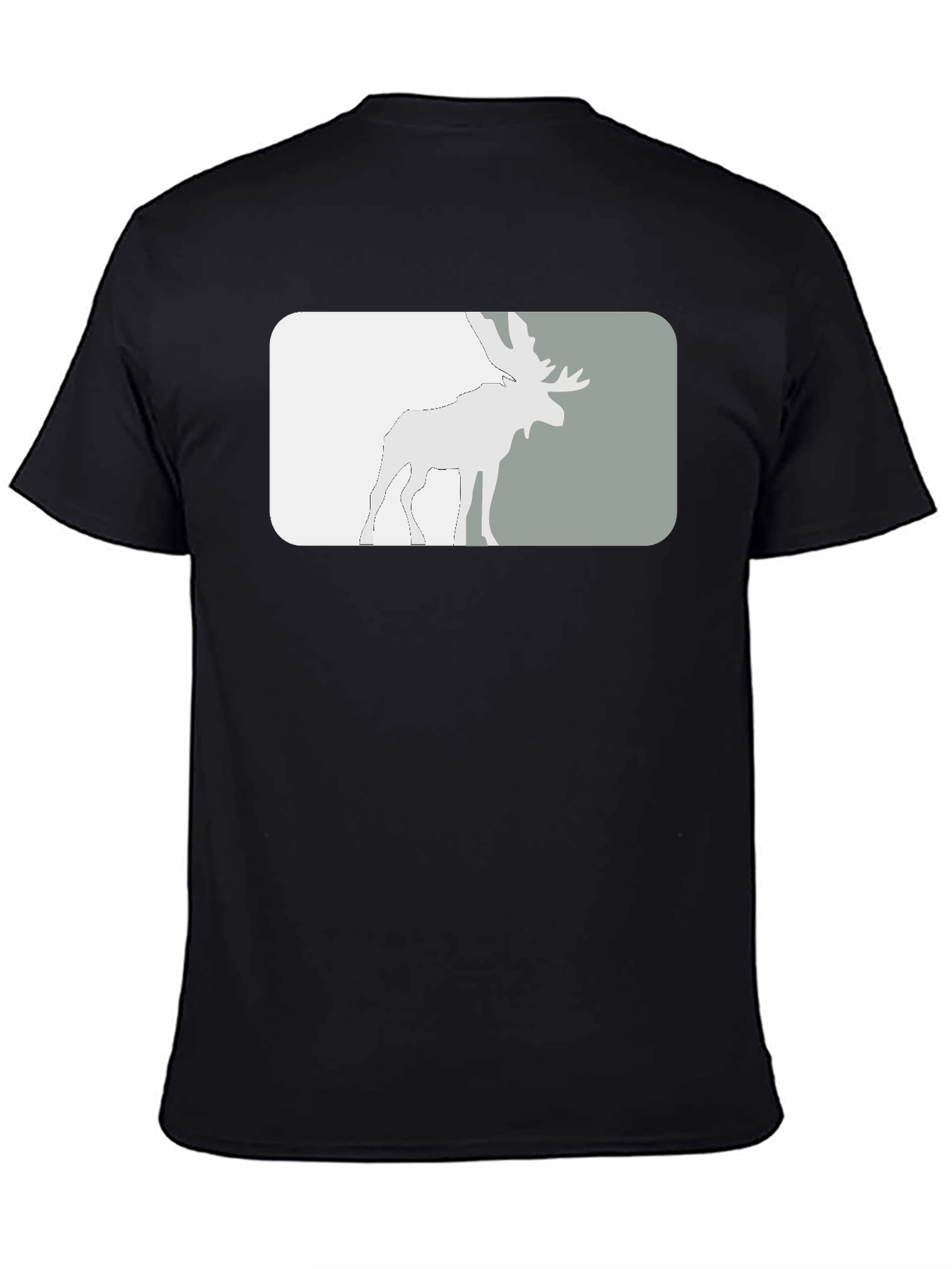 Moose Silhouette Graphic Tee - Black