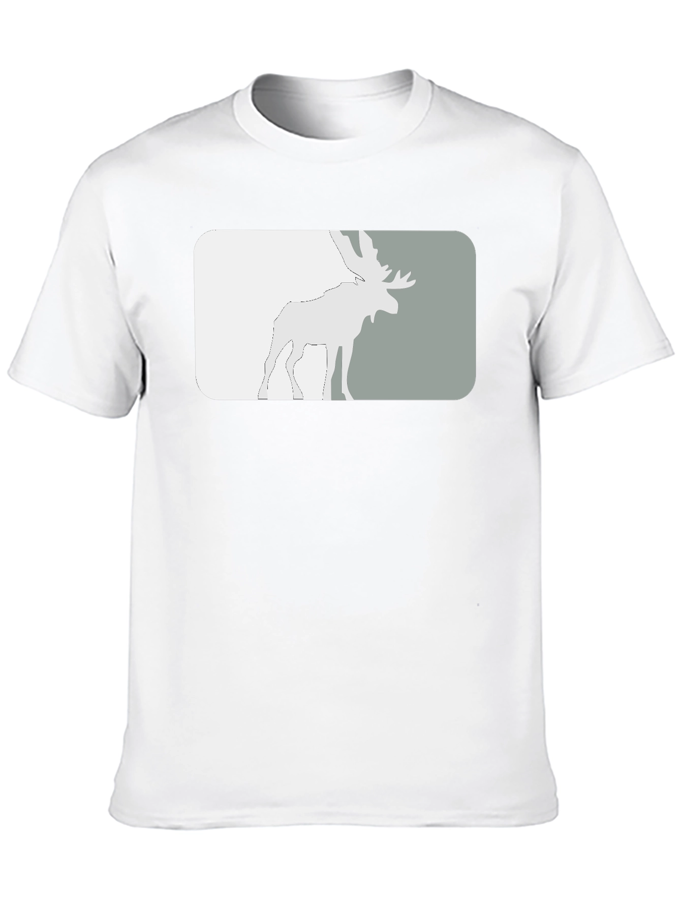 Moose Silhouette Graphic Tee - Black