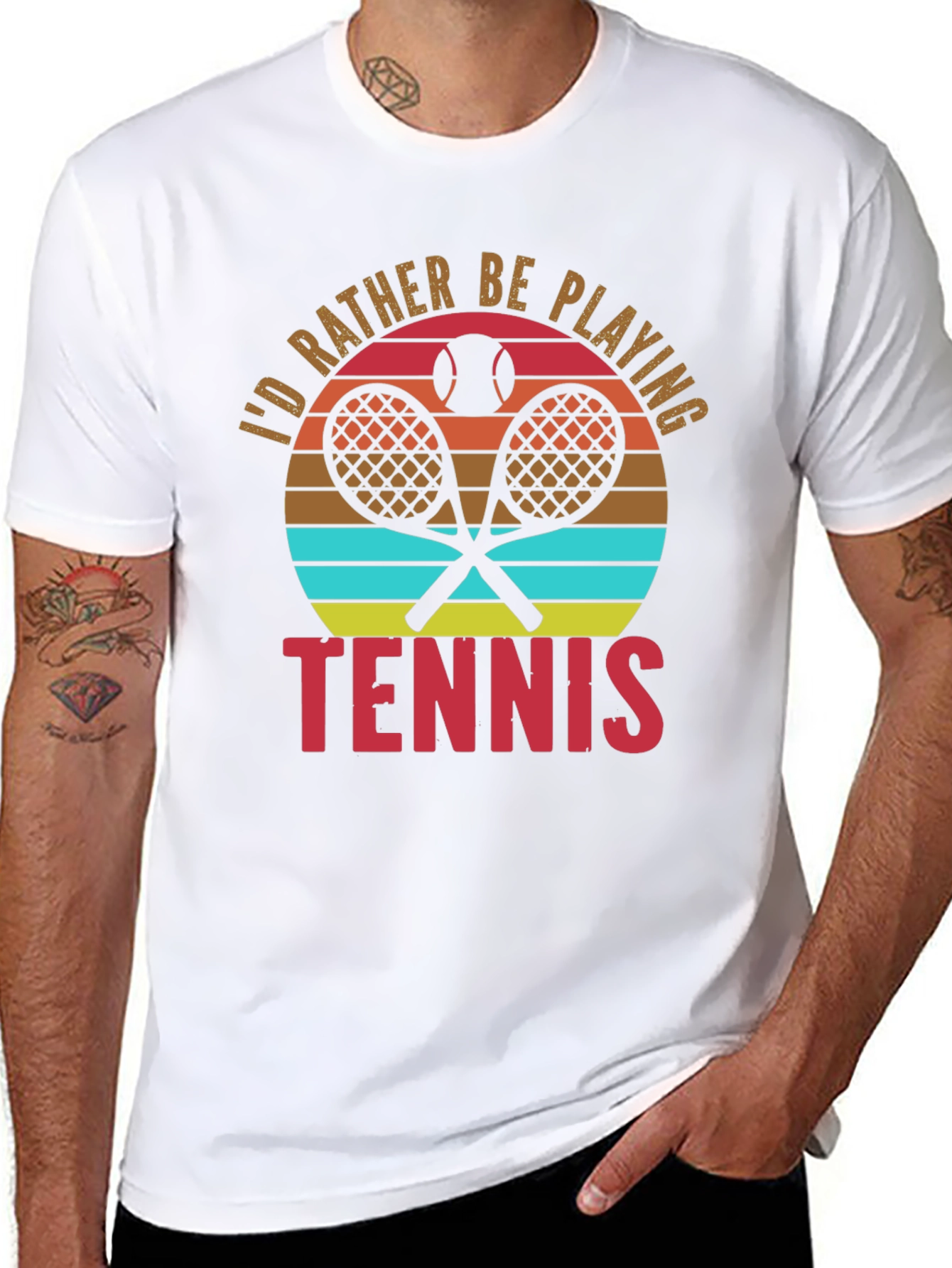 Tennis Lover T-Shirt - Id Rather Be Playing