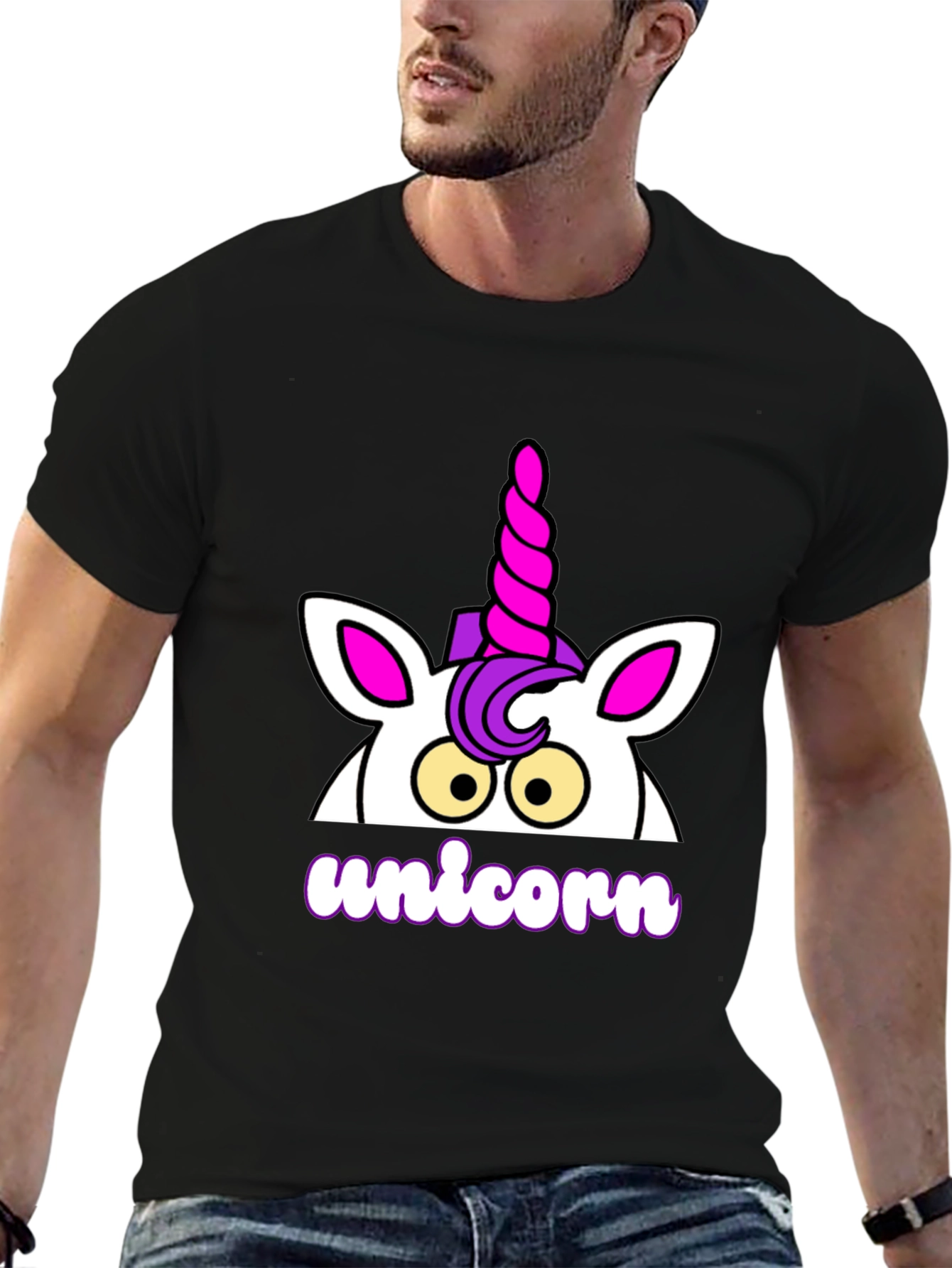 Unicorn Graphic T-Shirt - Black