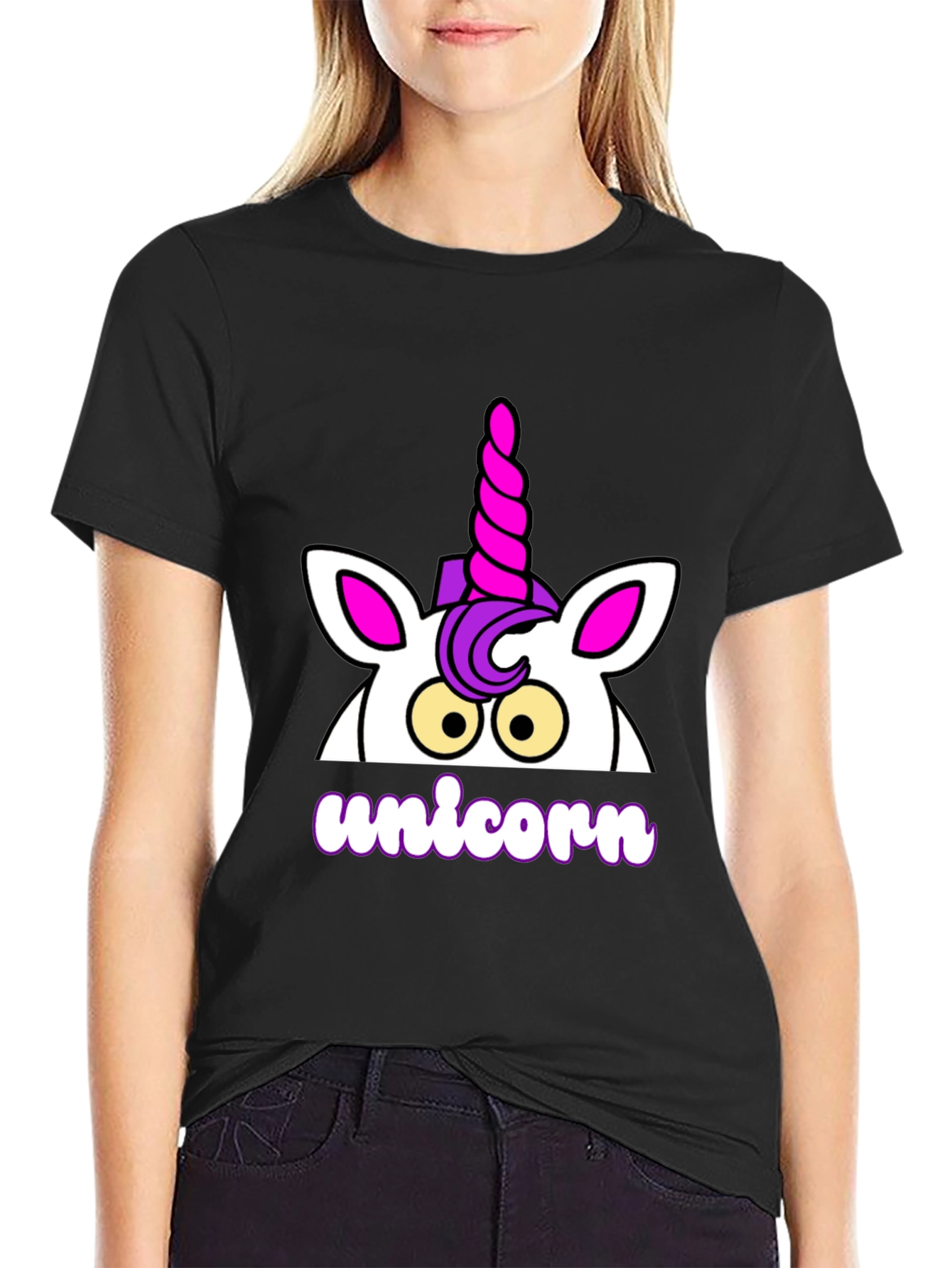 Unicorn Graphic T-Shirt - Black
