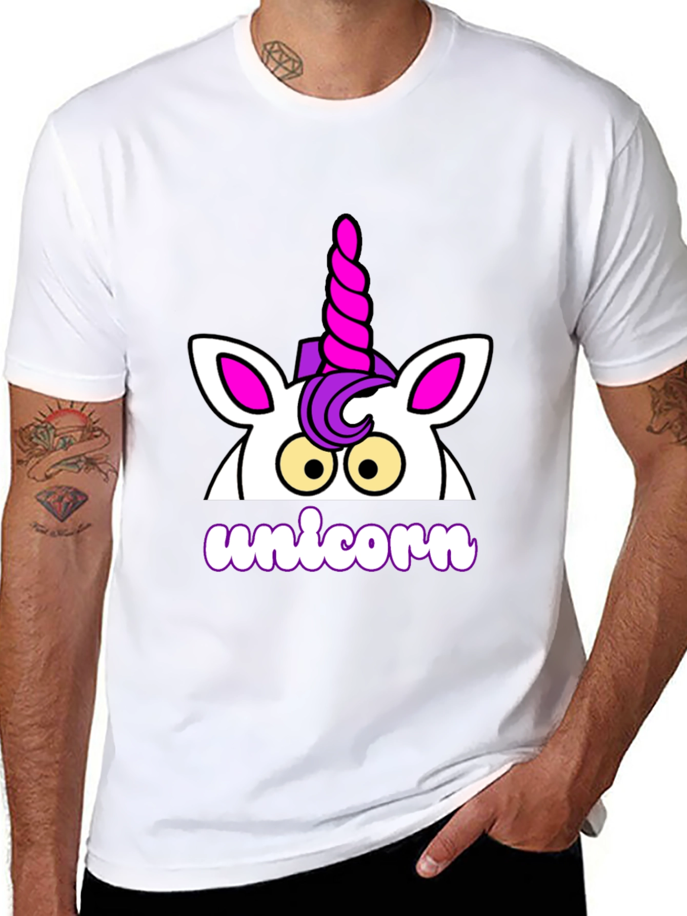 Unicorn Graphic T-Shirt - Black