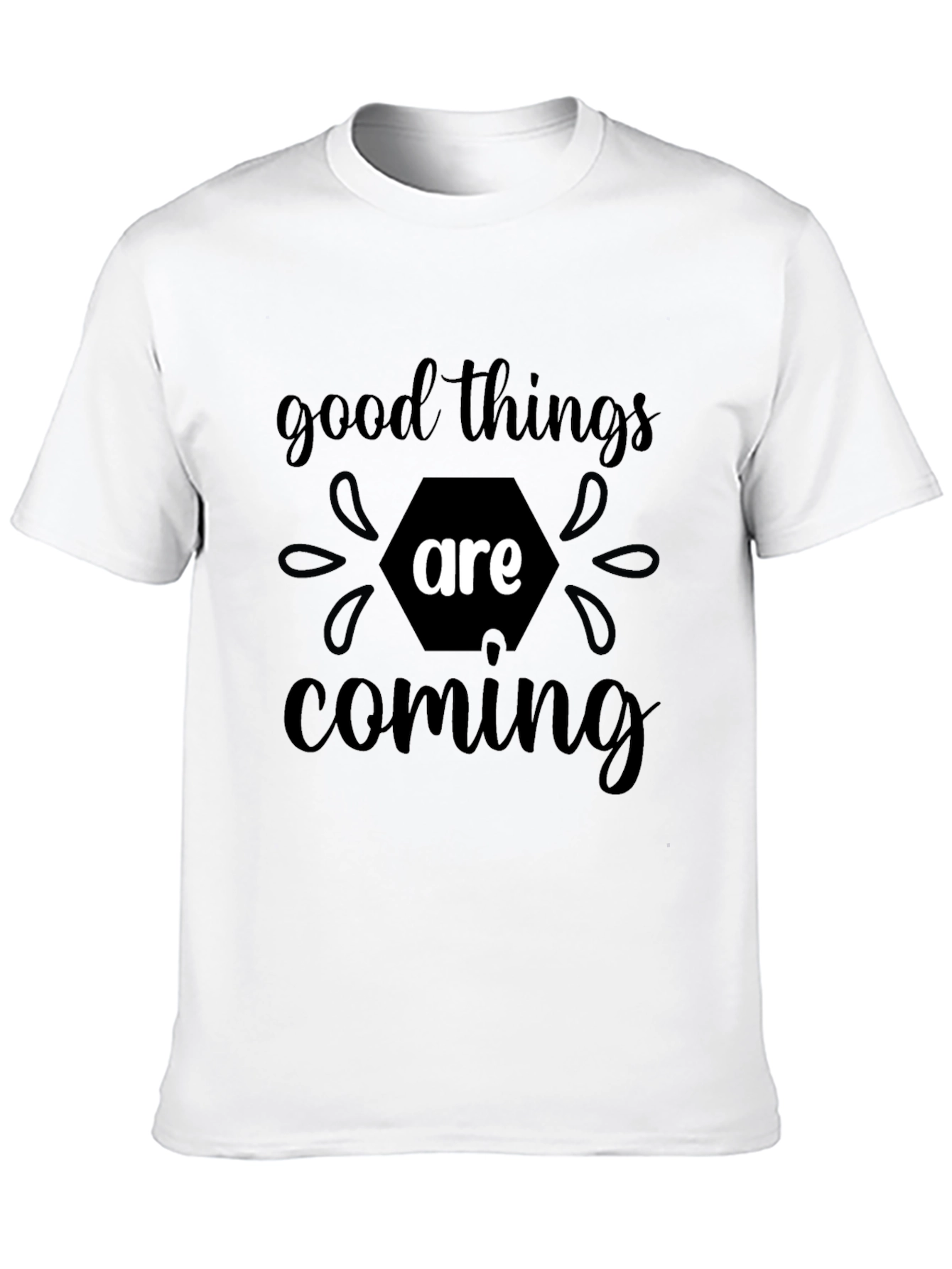 Good Things Are Coming Black Graphic Tee
