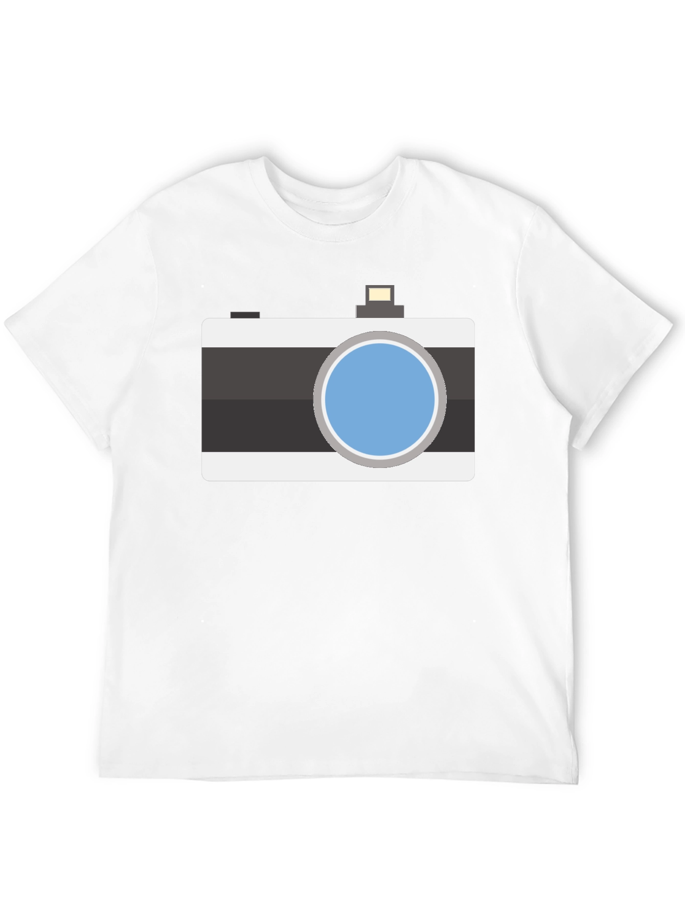 Retro Camera Graphic T-Shirt - Black Cotton Tee