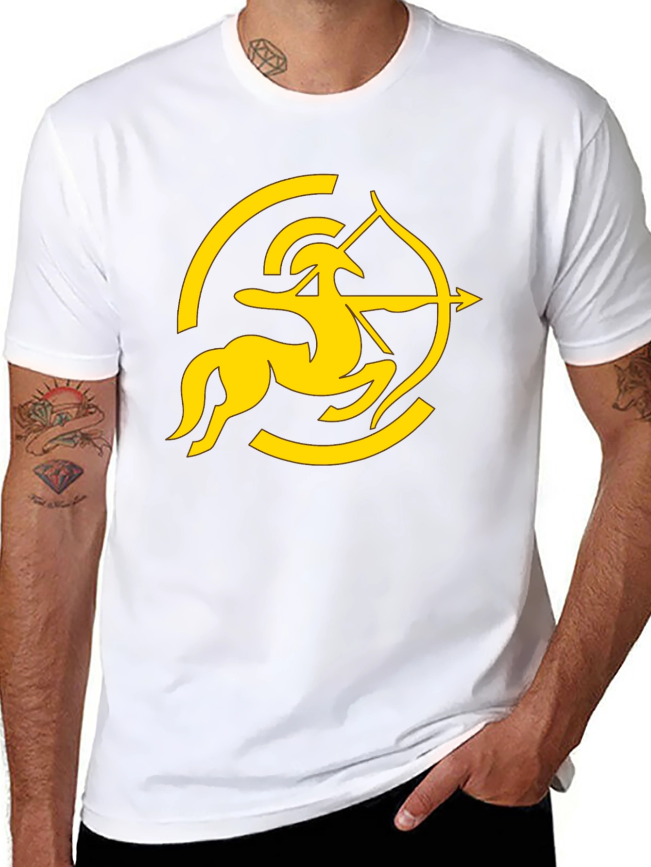 Sagittarius Zodiac Black T-Shirt