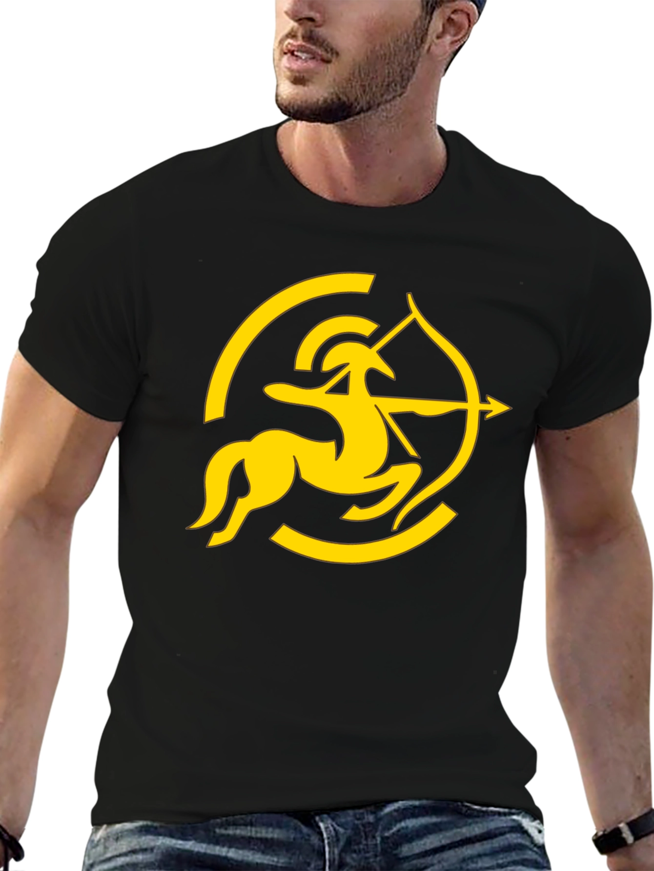 Sagittarius Zodiac Black T-Shirt