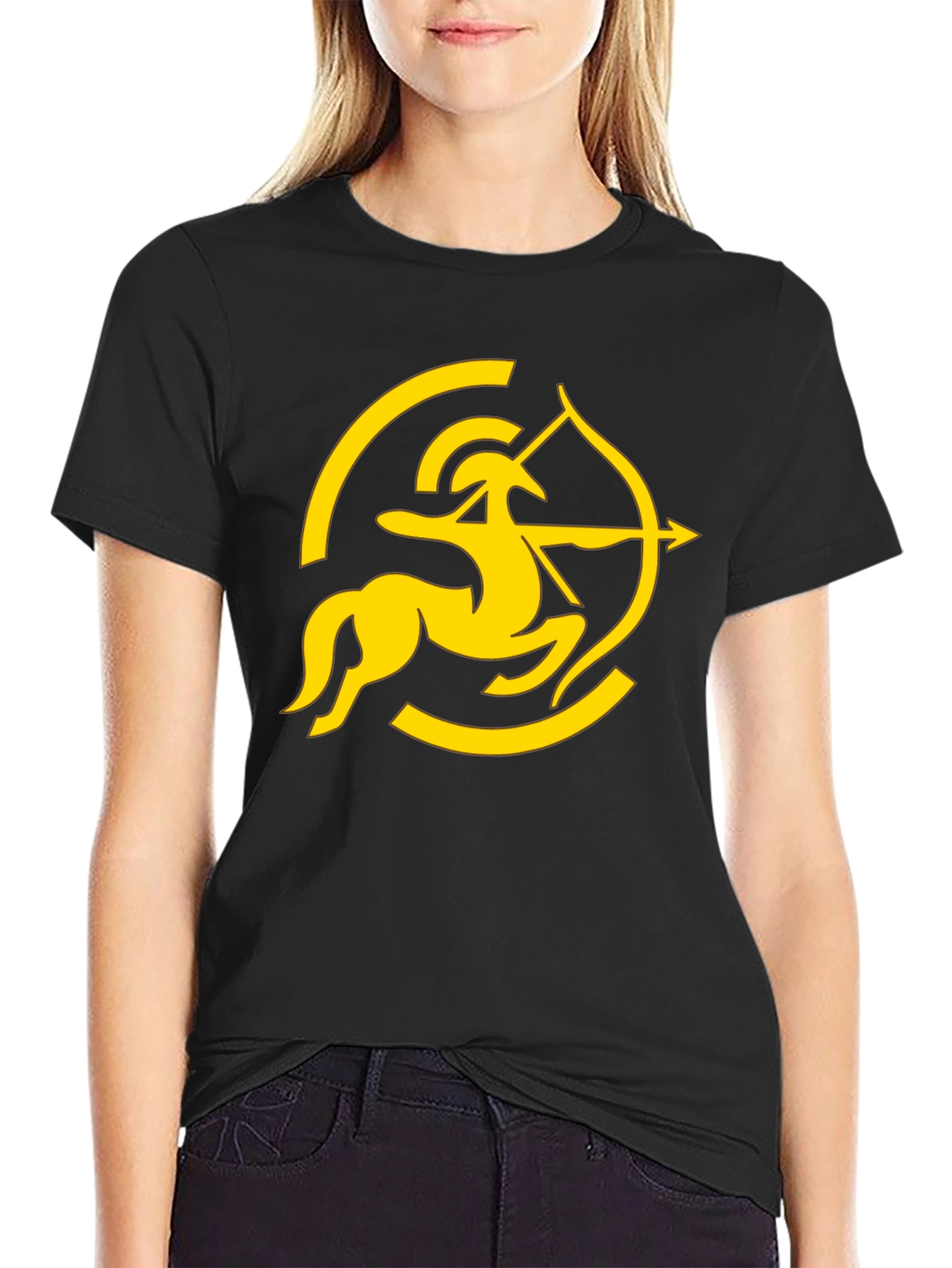 Sagittarius Zodiac Black T-Shirt