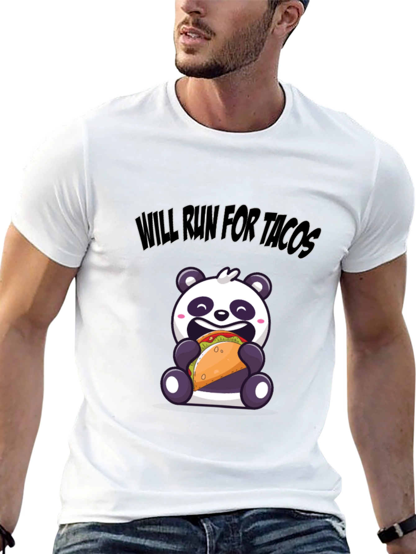 Will Run for Tacos Panda T-Shirt