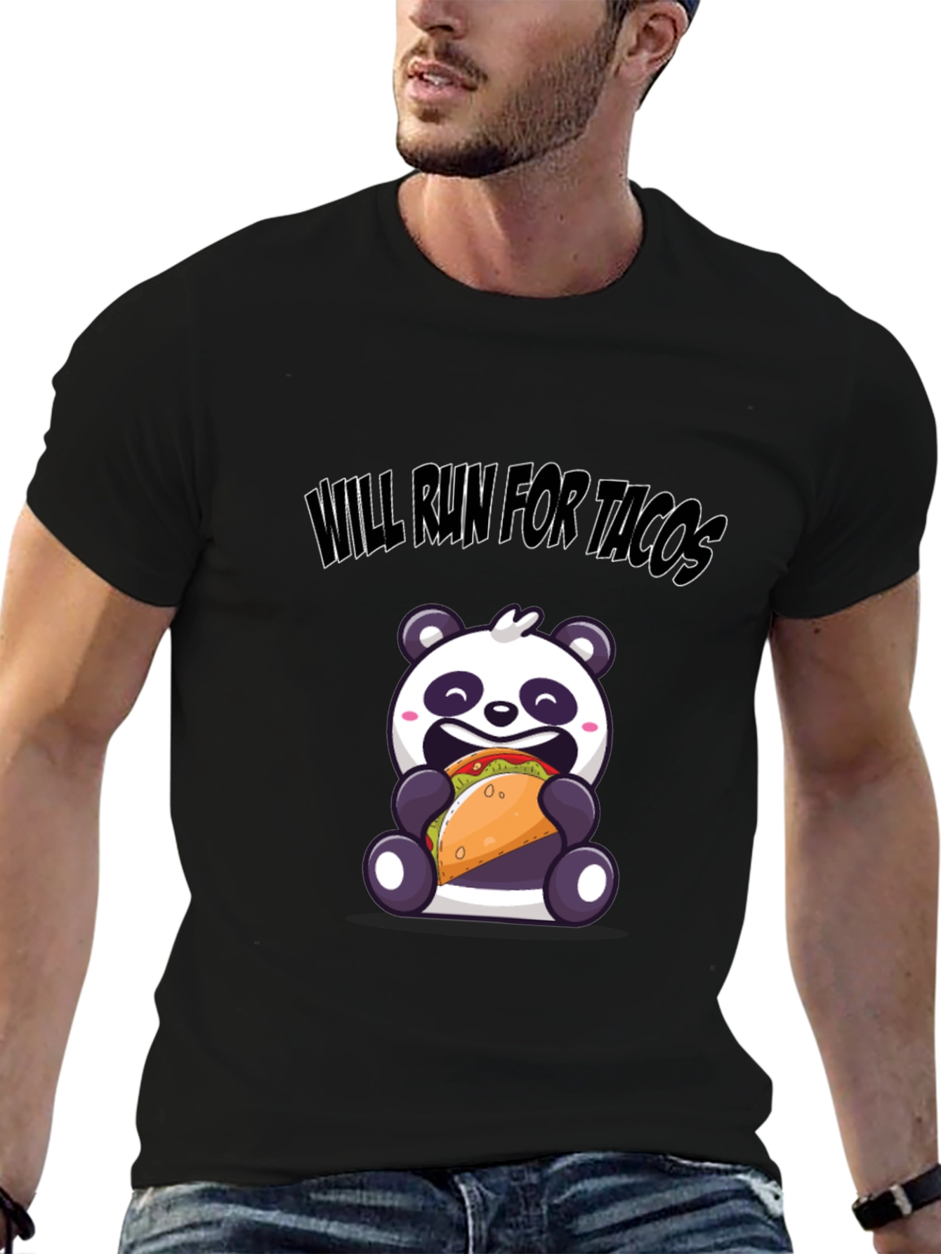 Will Run for Tacos Panda T-Shirt