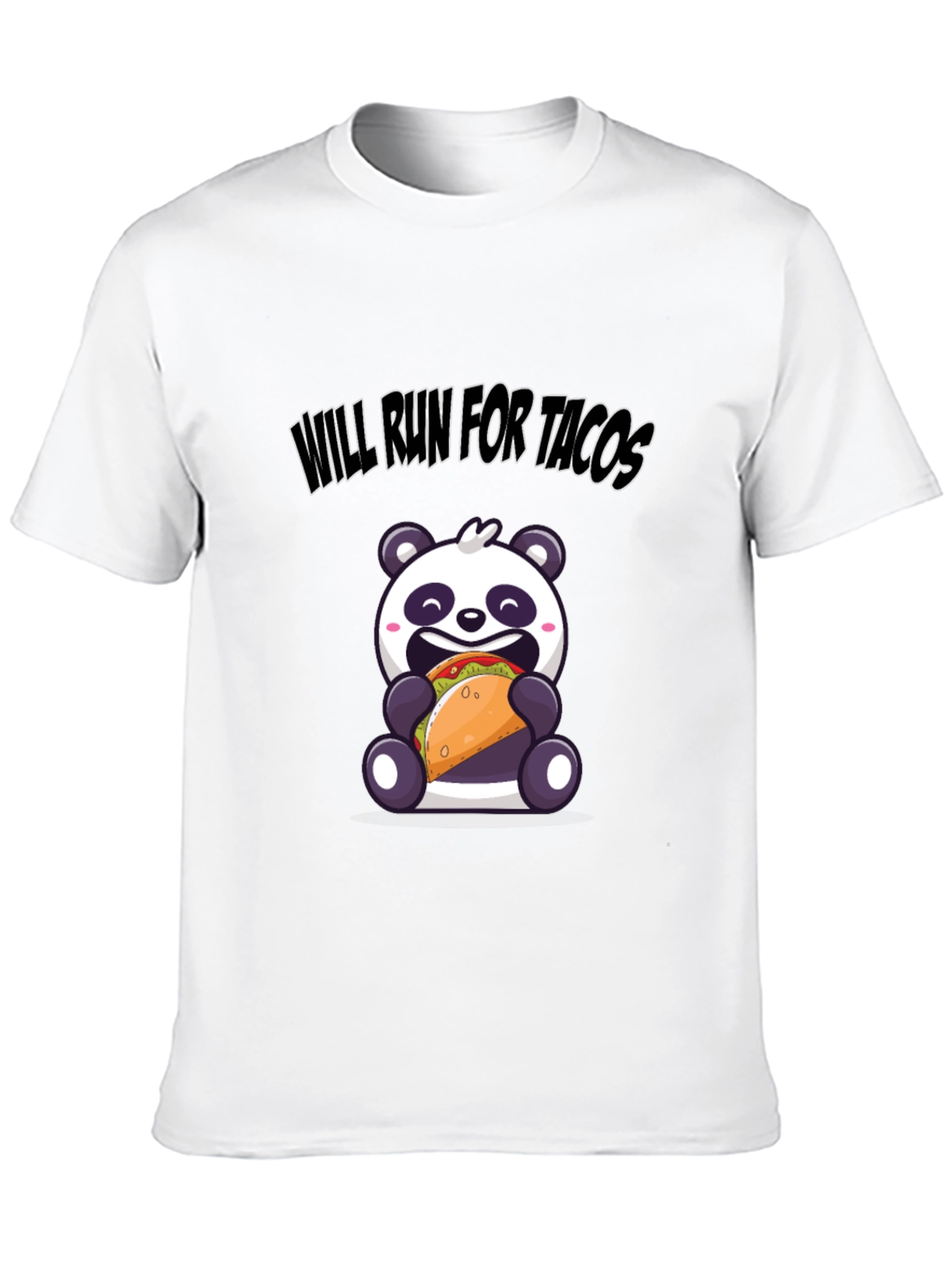 Will Run for Tacos Panda T-Shirt