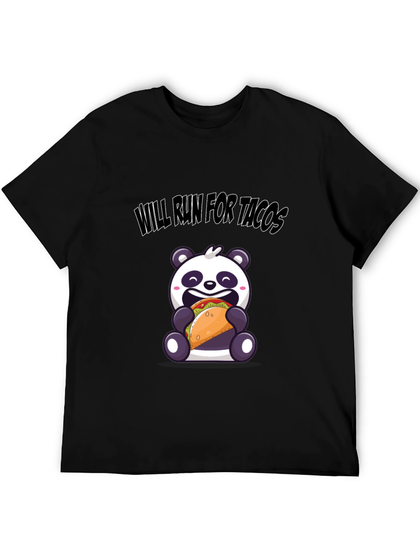 Will Run for Tacos Panda T-Shirt
