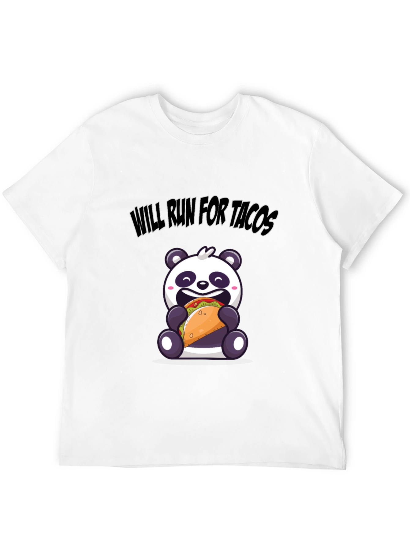 Will Run for Tacos Panda T-Shirt