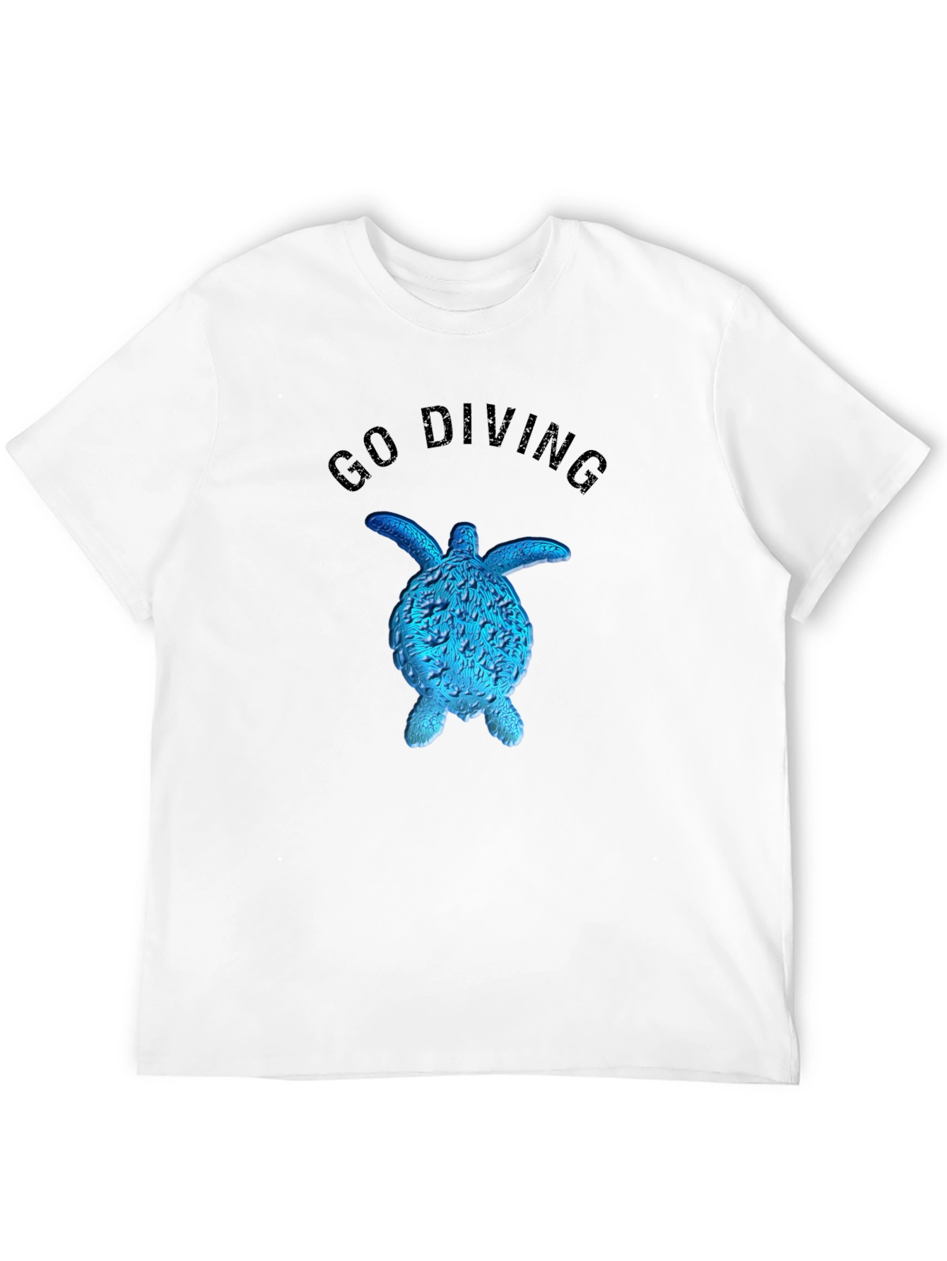 Go Diving Turtle Graphic Tee - Stylish Black T-Shirt