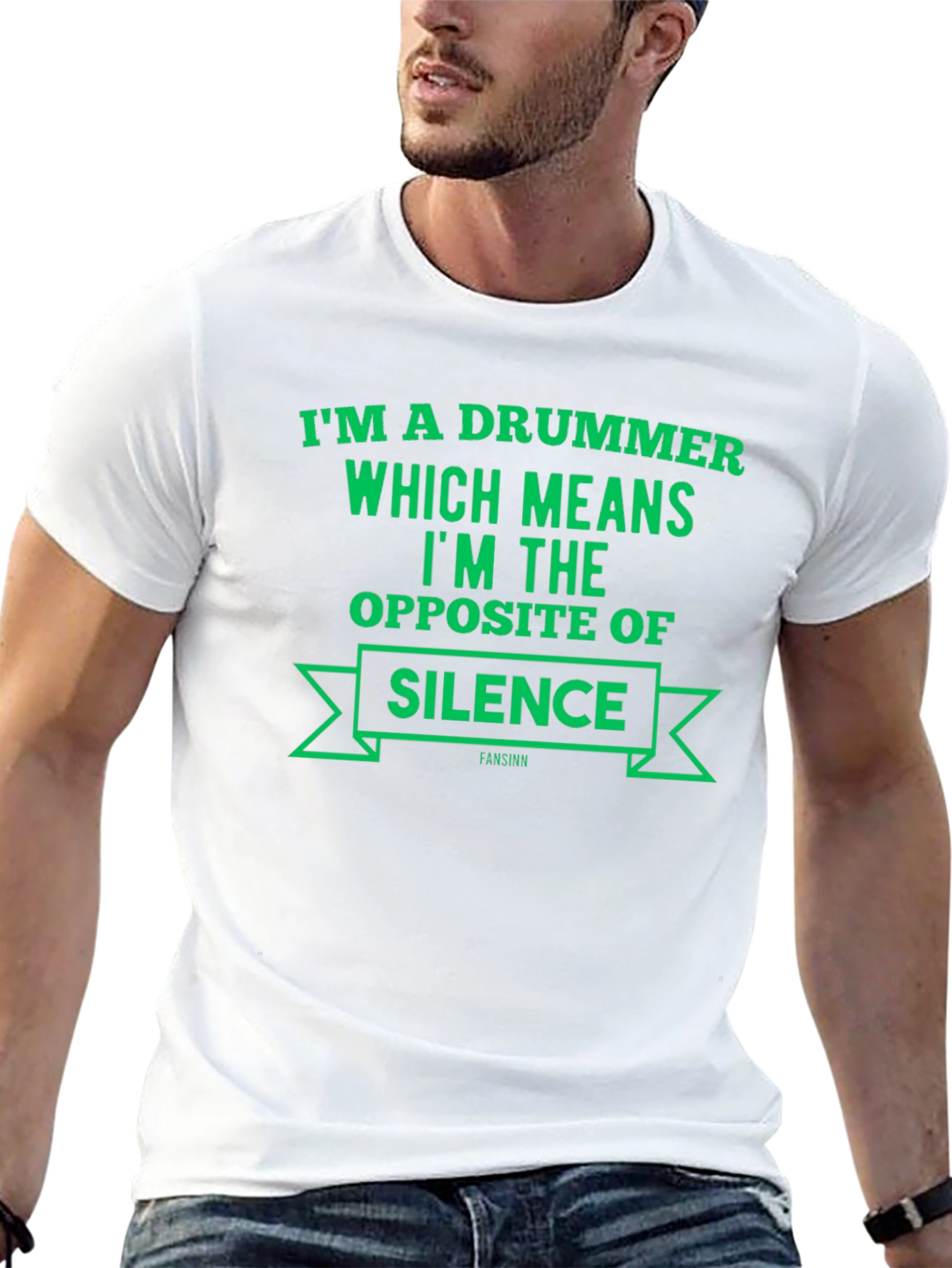 Drummer Opposite of Silence Black T-Shirt