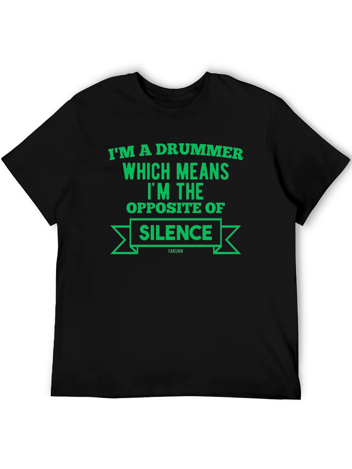 Drummer Opposite of Silence Black T-Shirt