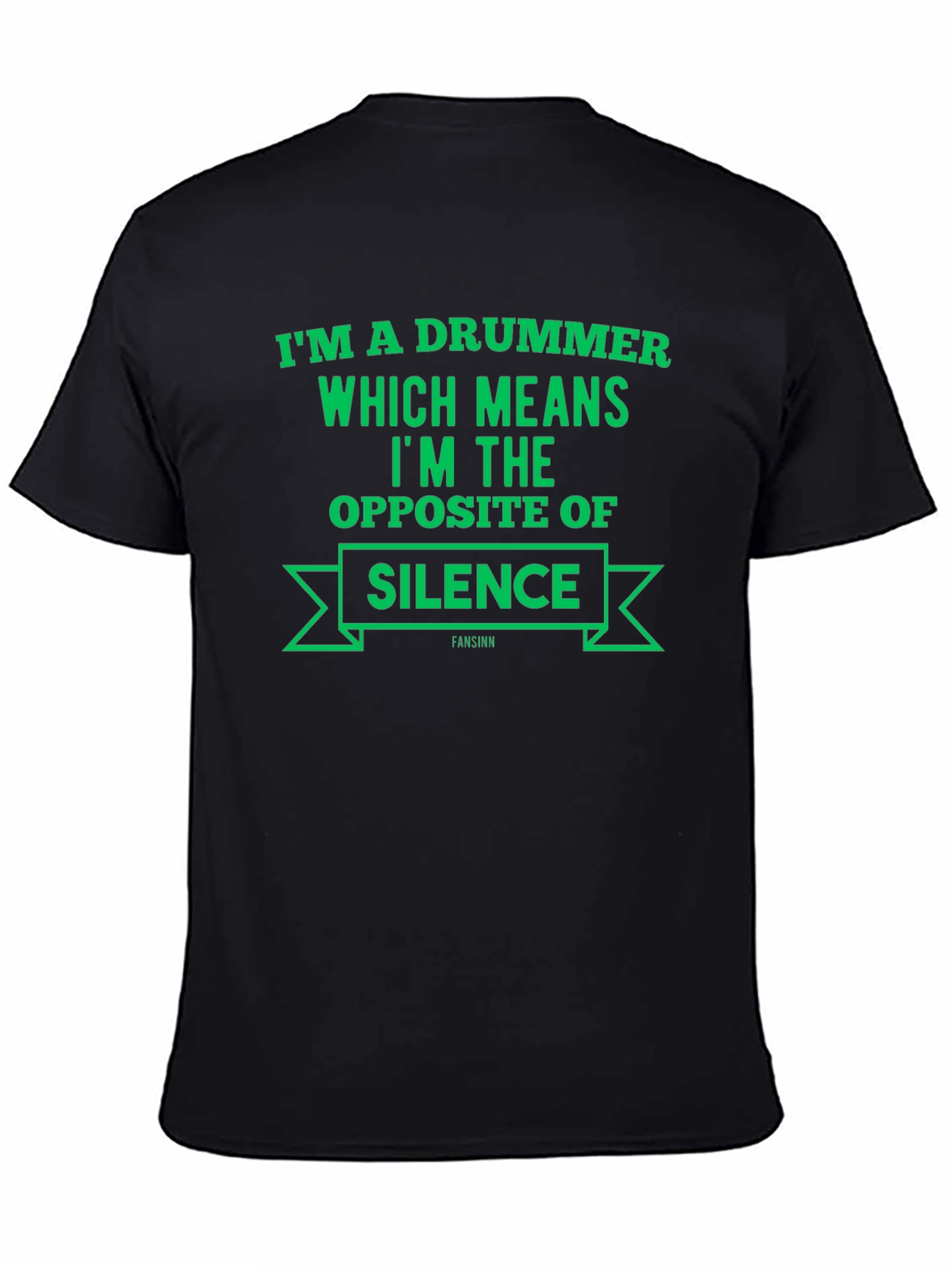 Drummer Opposite of Silence Black T-Shirt