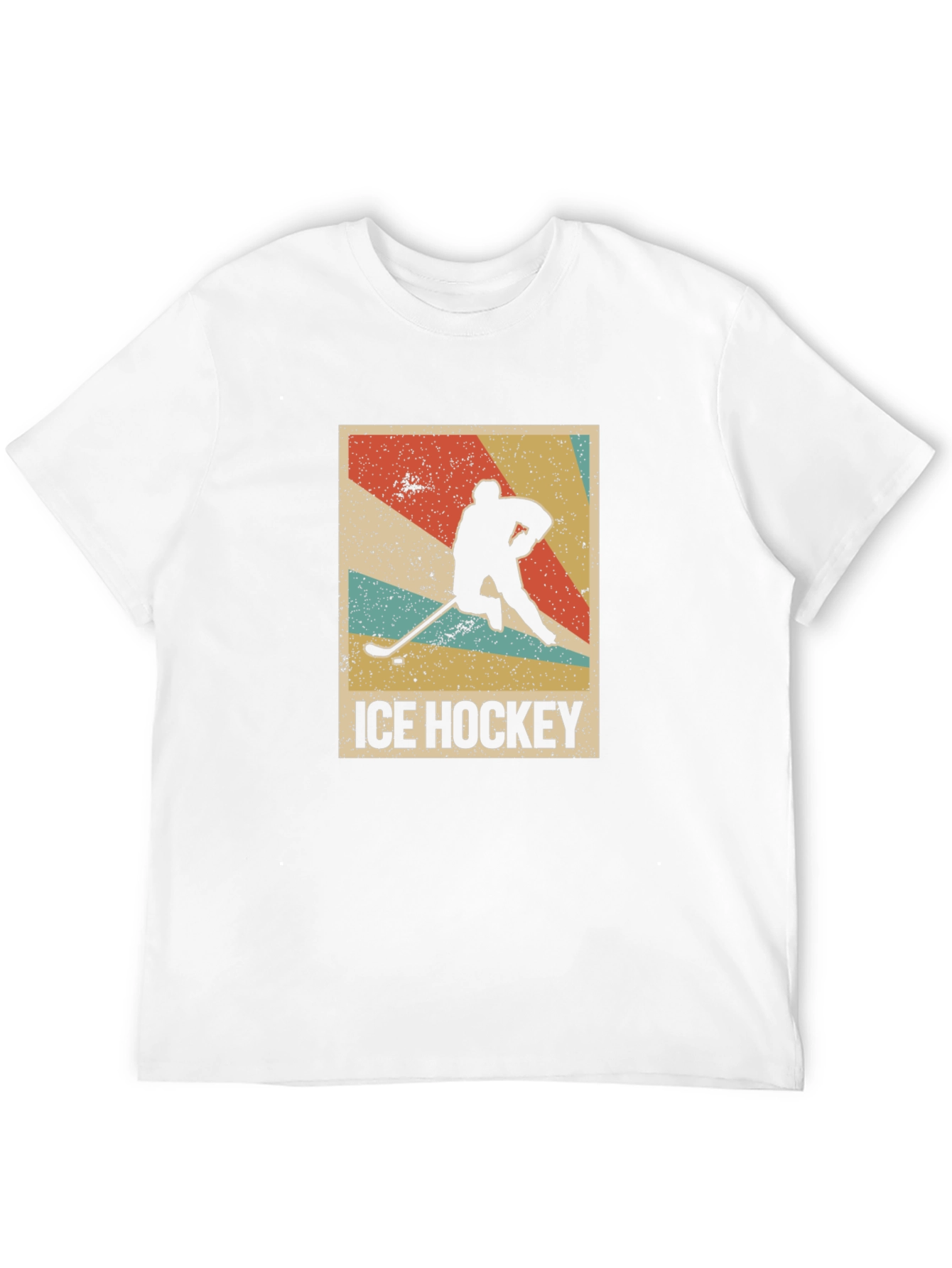 Ice Hockey Retro Style Black T-Shirt