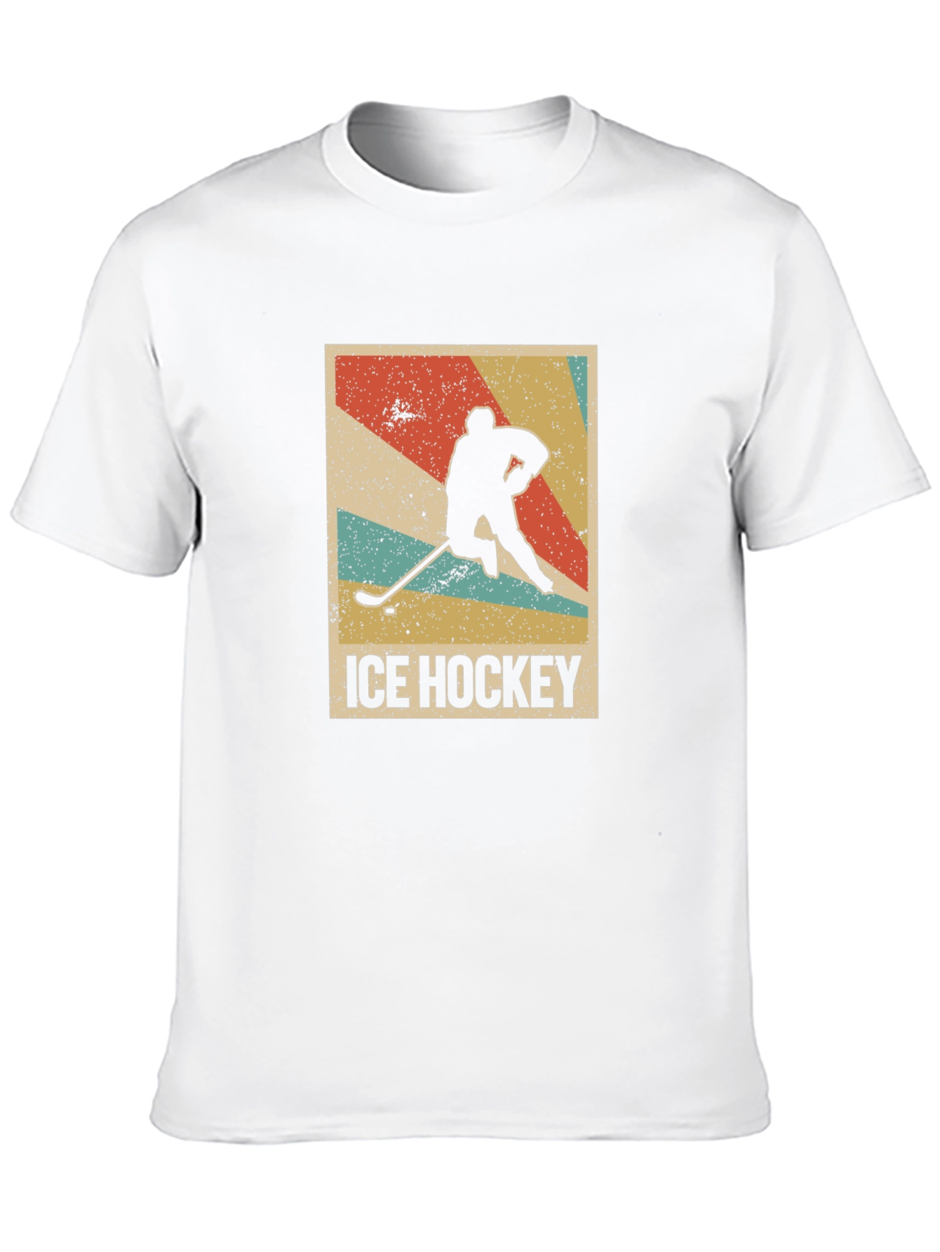 Ice Hockey Retro Style Black T-Shirt