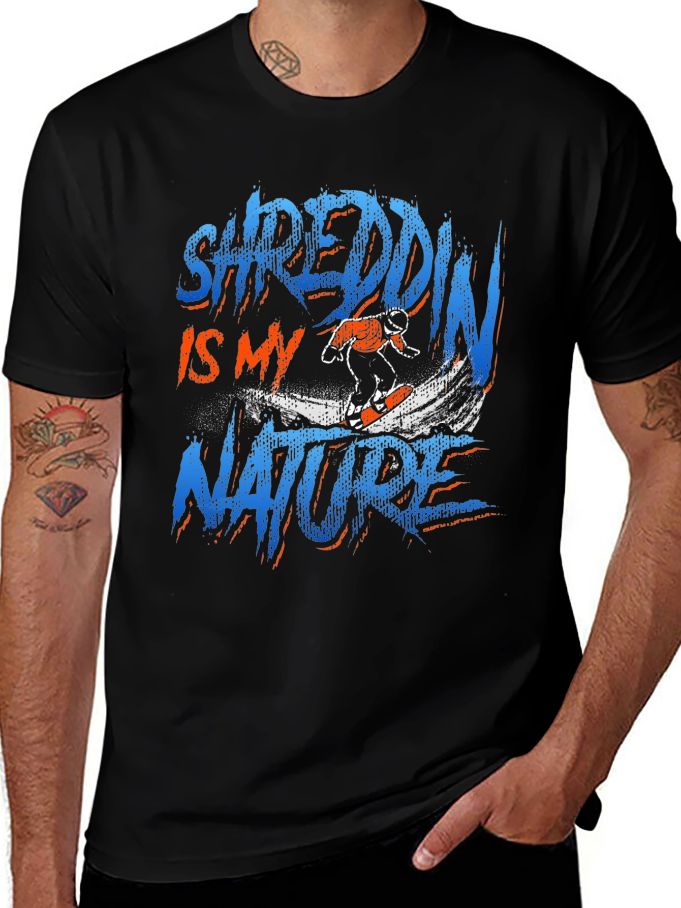 Shreddin Is My Nature Graphic T-Shirt