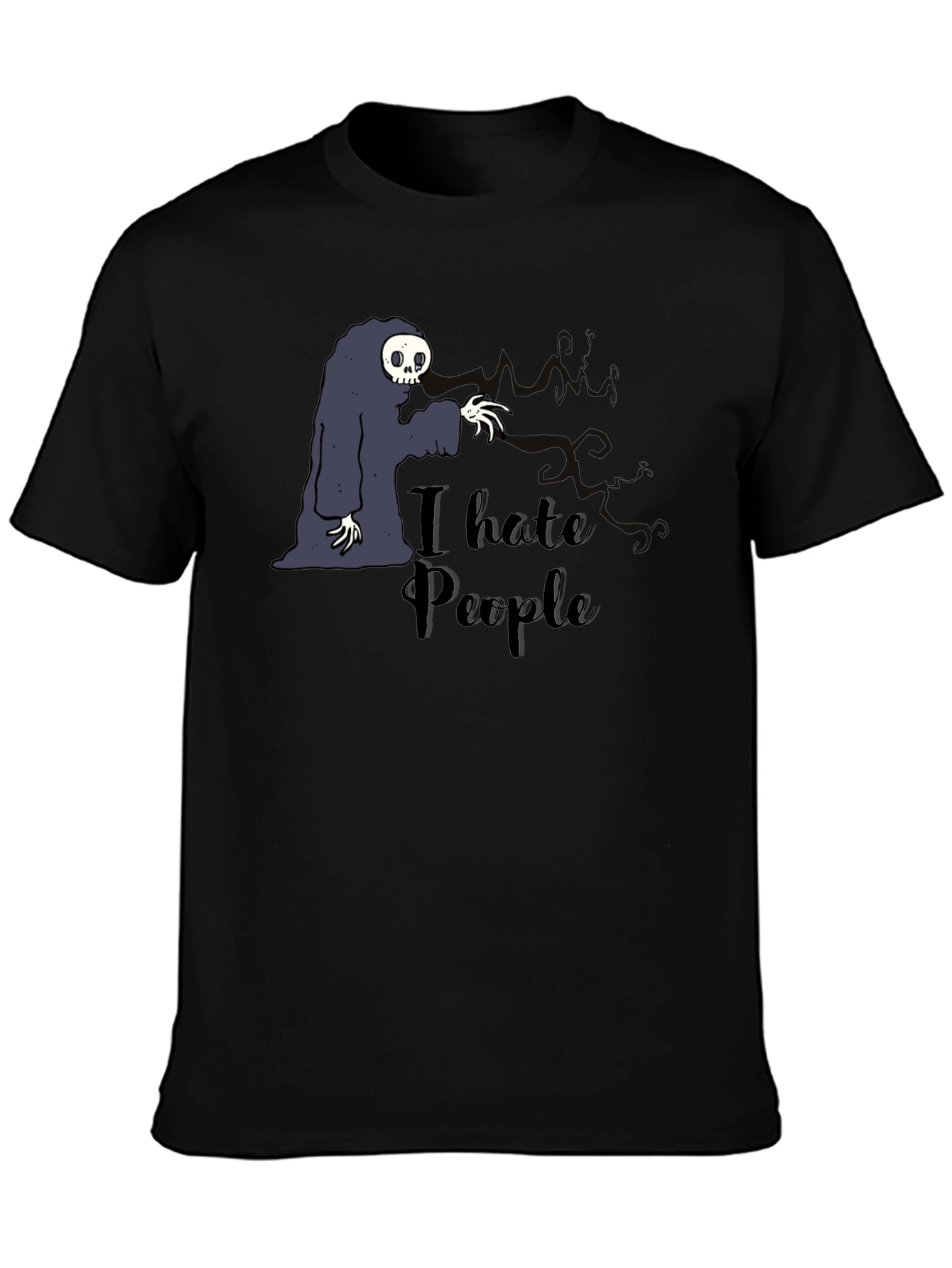 I Hate People T-Shirt - Grim Reaper Funny Tee