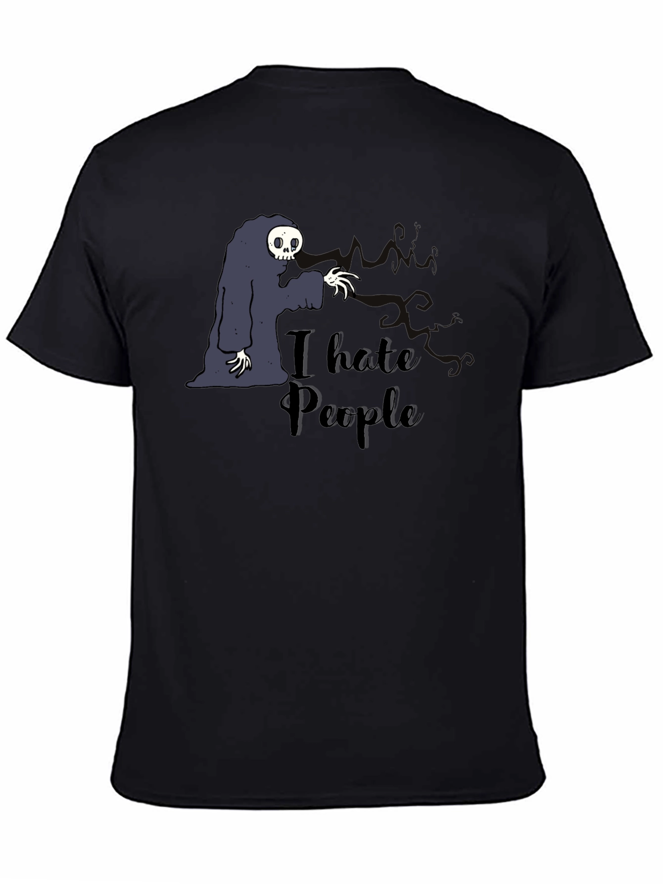 I Hate People T-Shirt - Grim Reaper Funny Tee