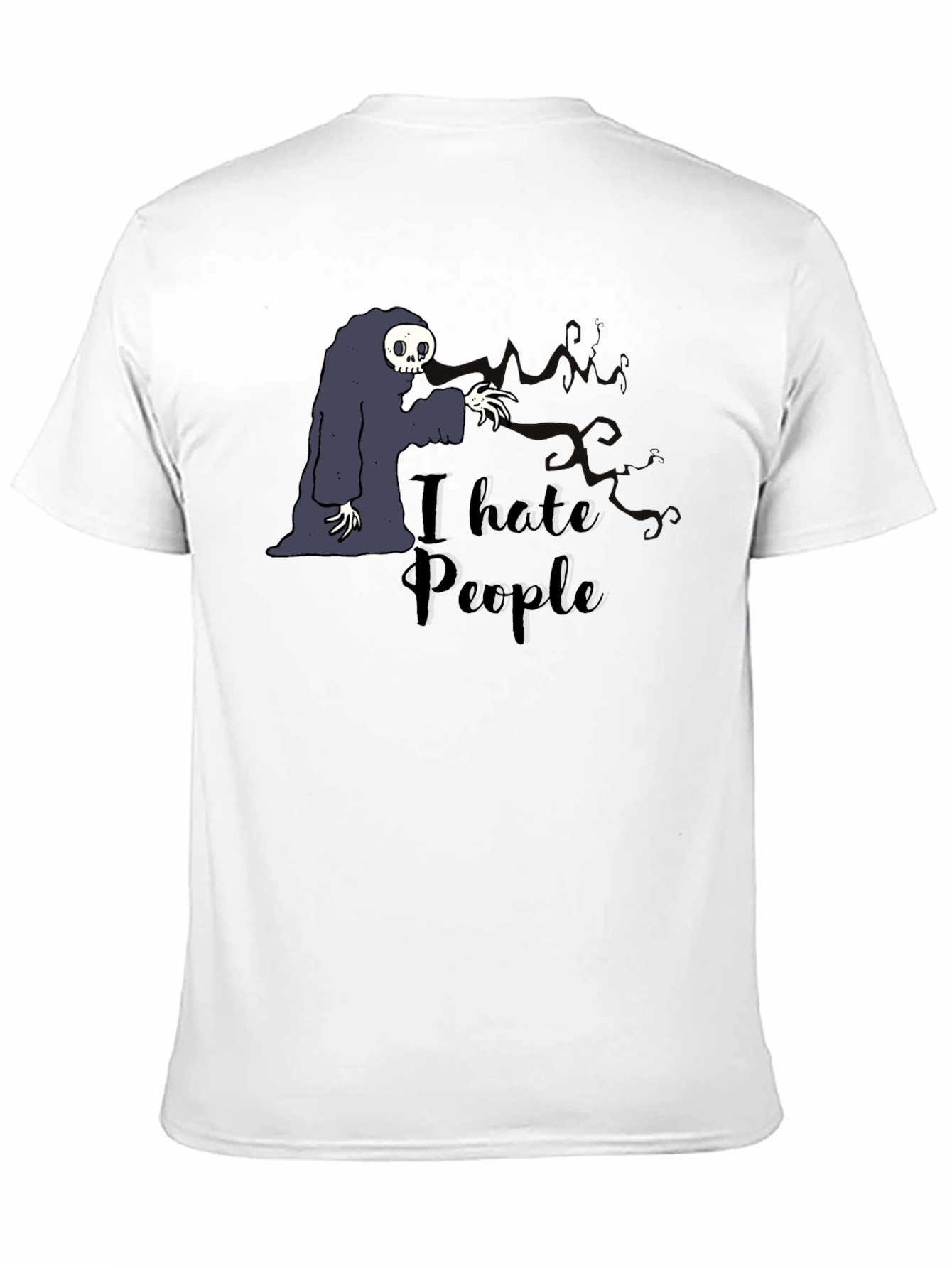 I Hate People T-Shirt - Grim Reaper Funny Tee