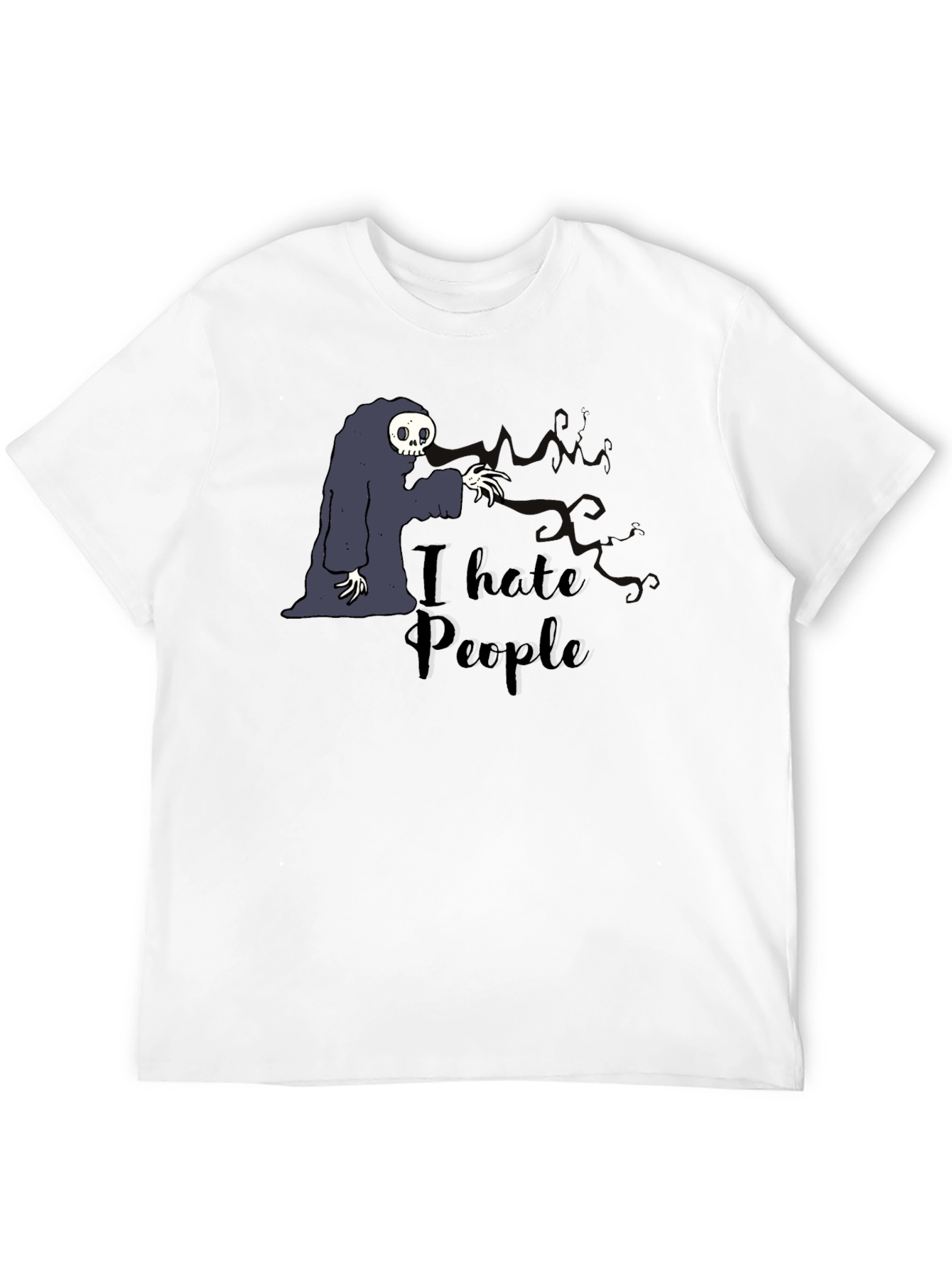 I Hate People T-Shirt - Grim Reaper Funny Tee