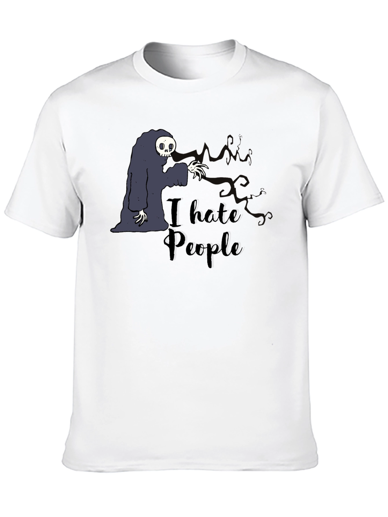 I Hate People T-Shirt - Grim Reaper Funny Tee