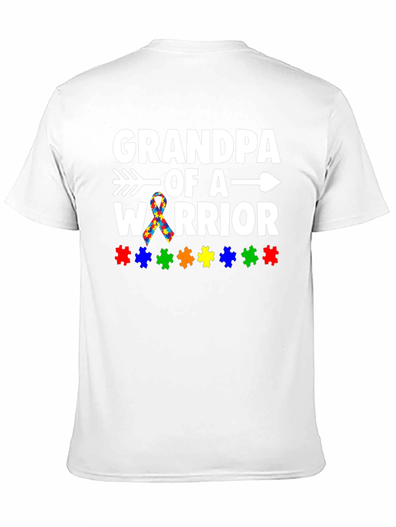 Grandpa Of A Warrior Autism Awareness T-Shirt