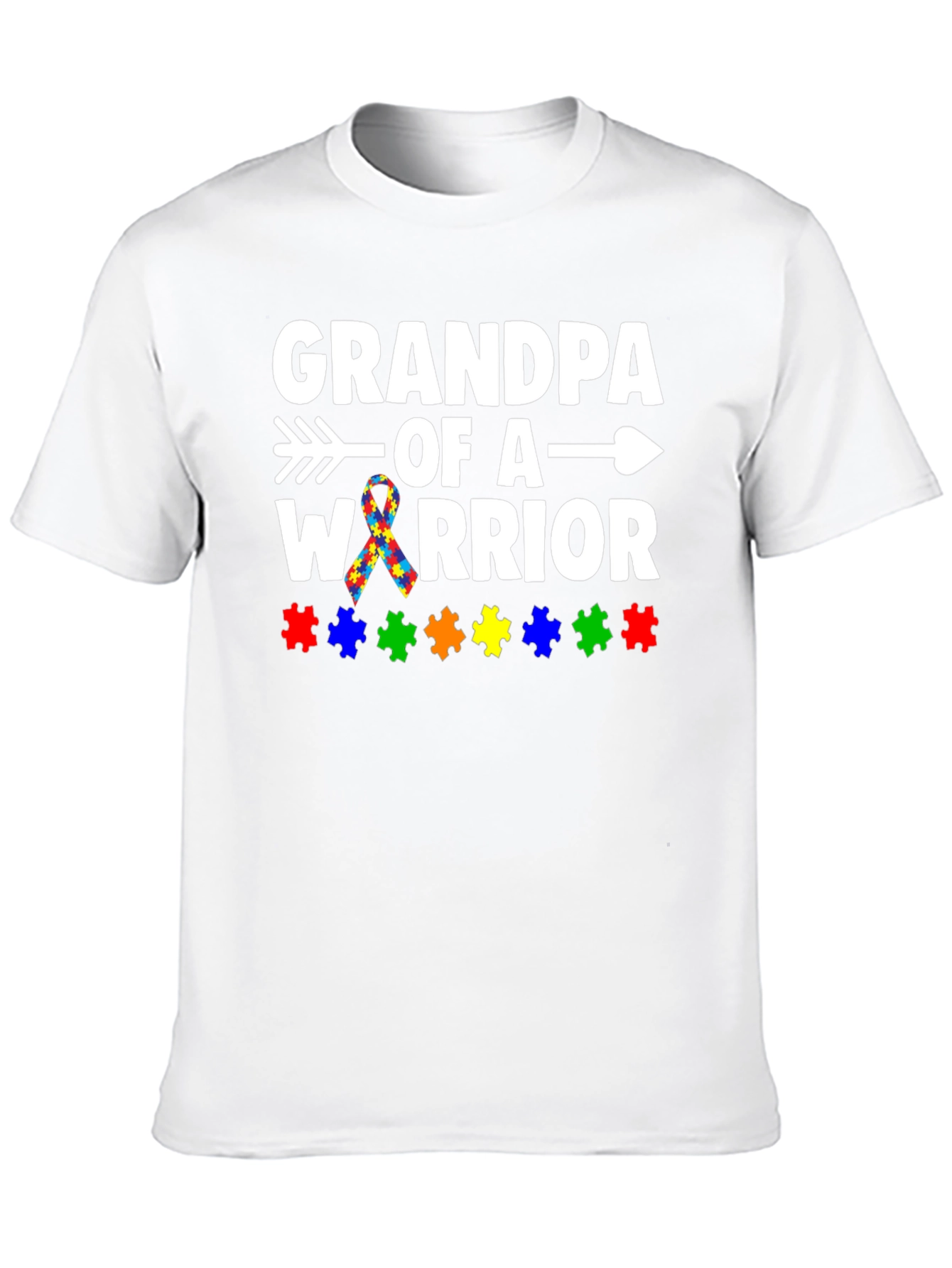Grandpa Of A Warrior Autism Awareness T-Shirt