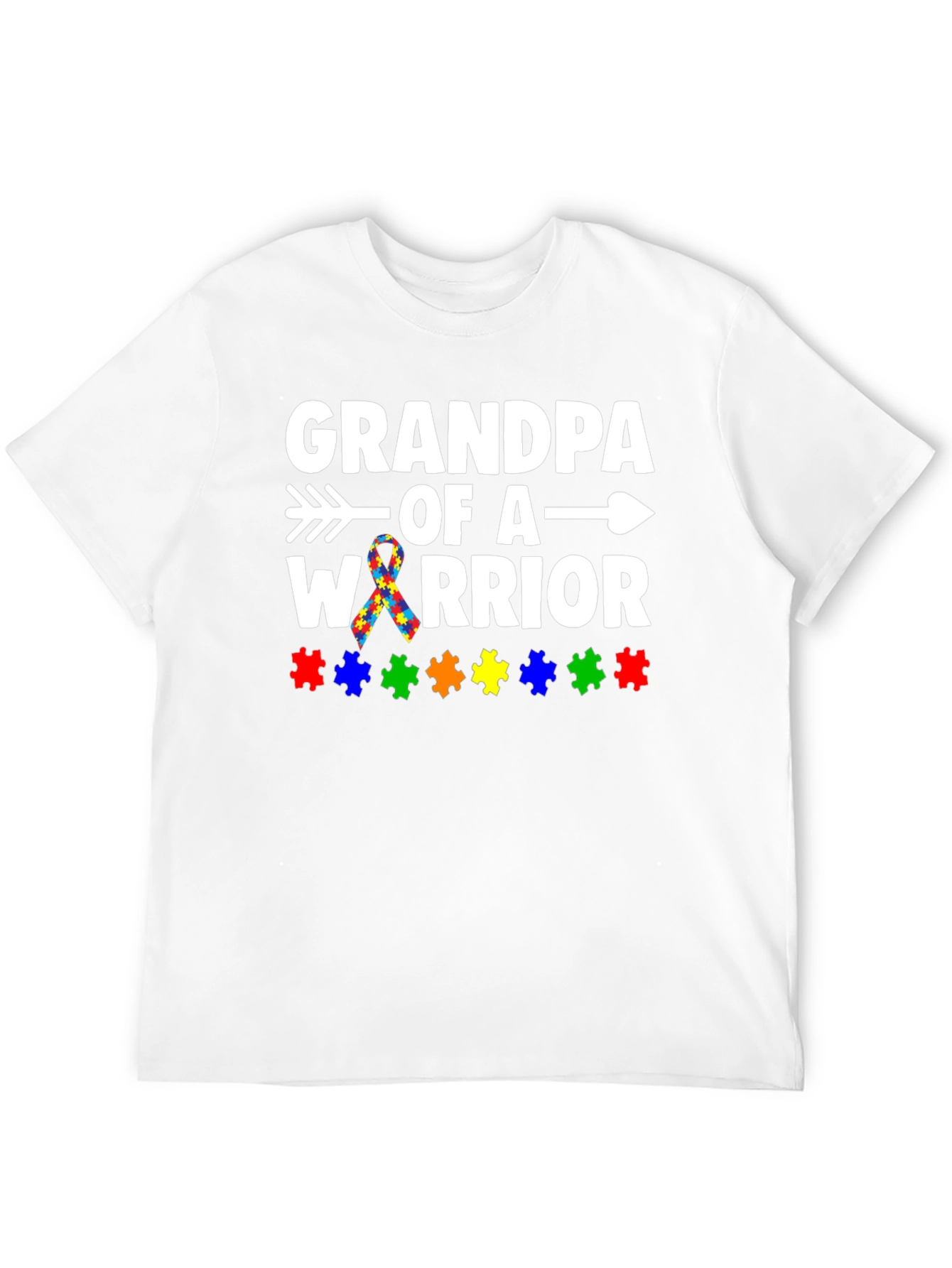 Grandpa Of A Warrior Autism Awareness T-Shirt