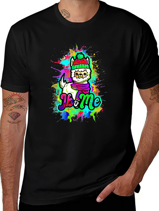 Ib & Me Alpaca Graphic Tee - Unisex Black T-Shirt