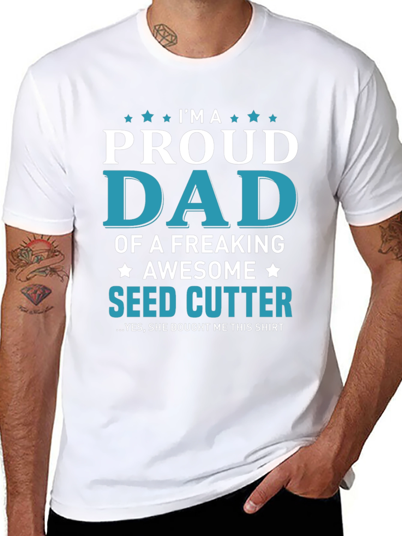 Proud Dad of a Seed Cutter Graphic T-Shirt