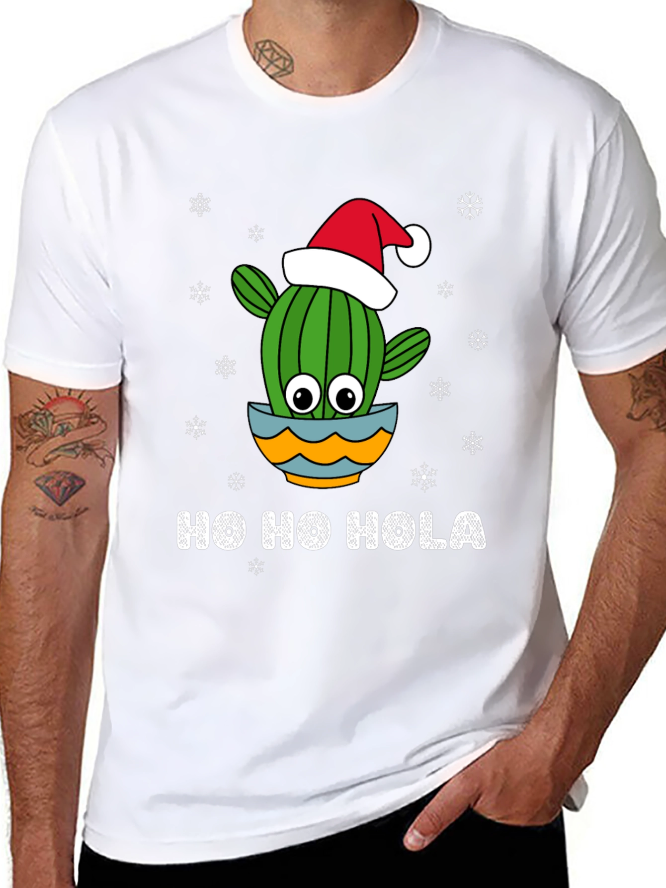 Ho Ho Hola Christmas Cactus T-Shirt