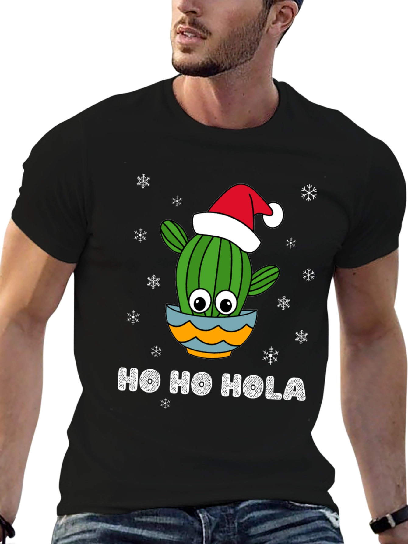 Ho Ho Hola Christmas Cactus T-Shirt