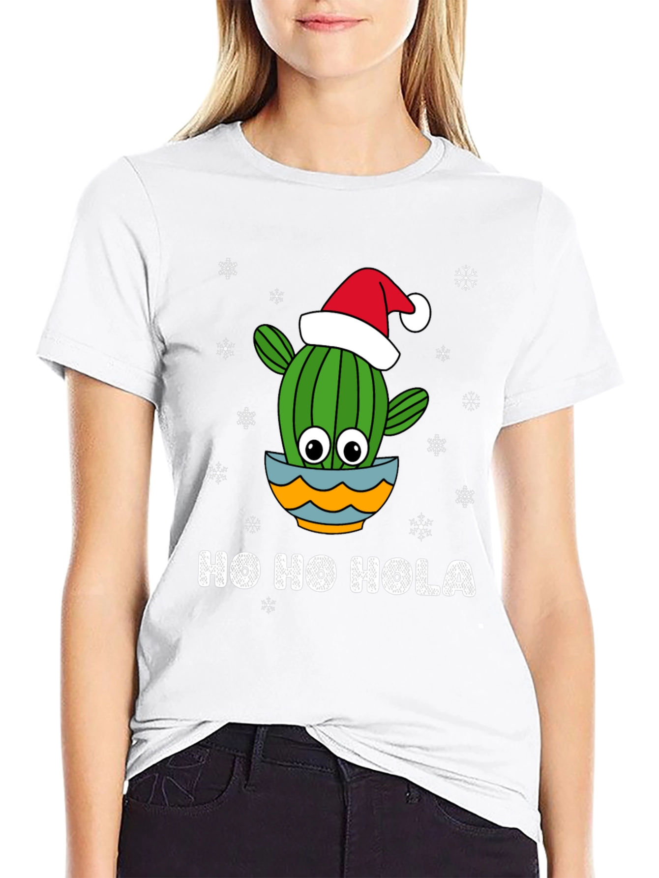 Ho Ho Hola Christmas Cactus T-Shirt
